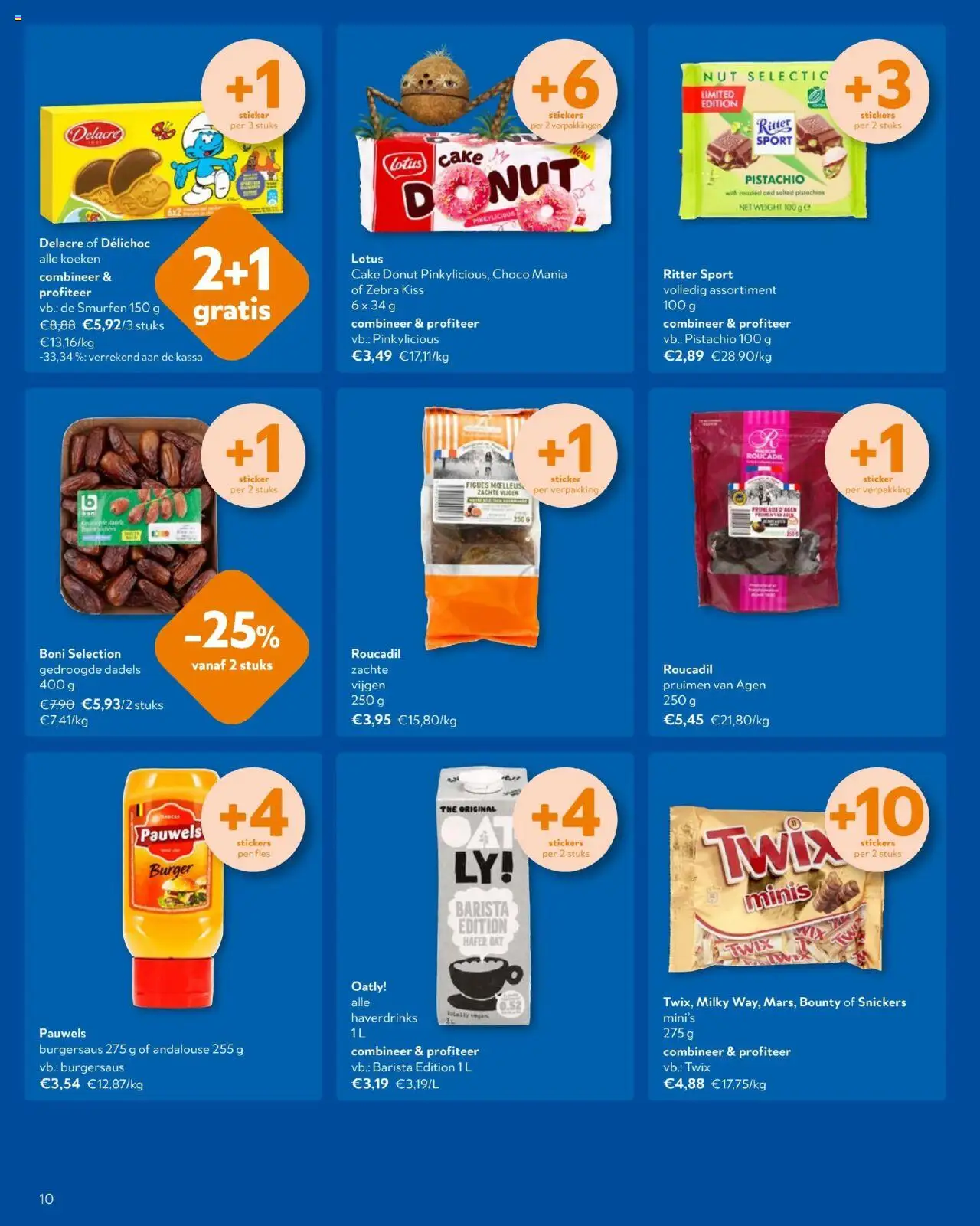 {H1} | Pagina: 10 | Producten: Twix, Snickers, Stickers, Dadels