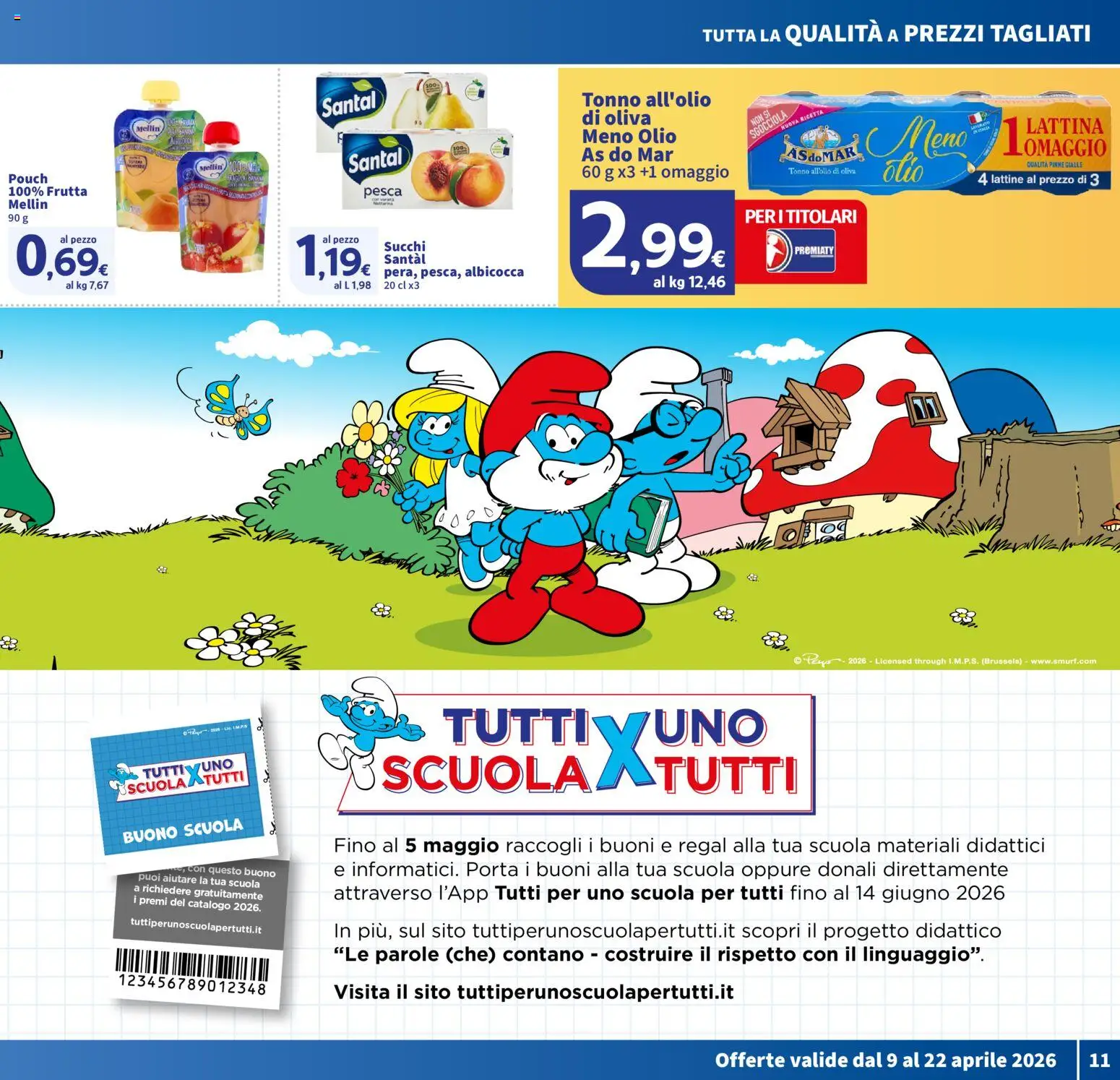 Volantino SIGMA del 09.04.2026 | Pagina: 11 | Prodotti: Frutta, Olio, Pinne, Tonno