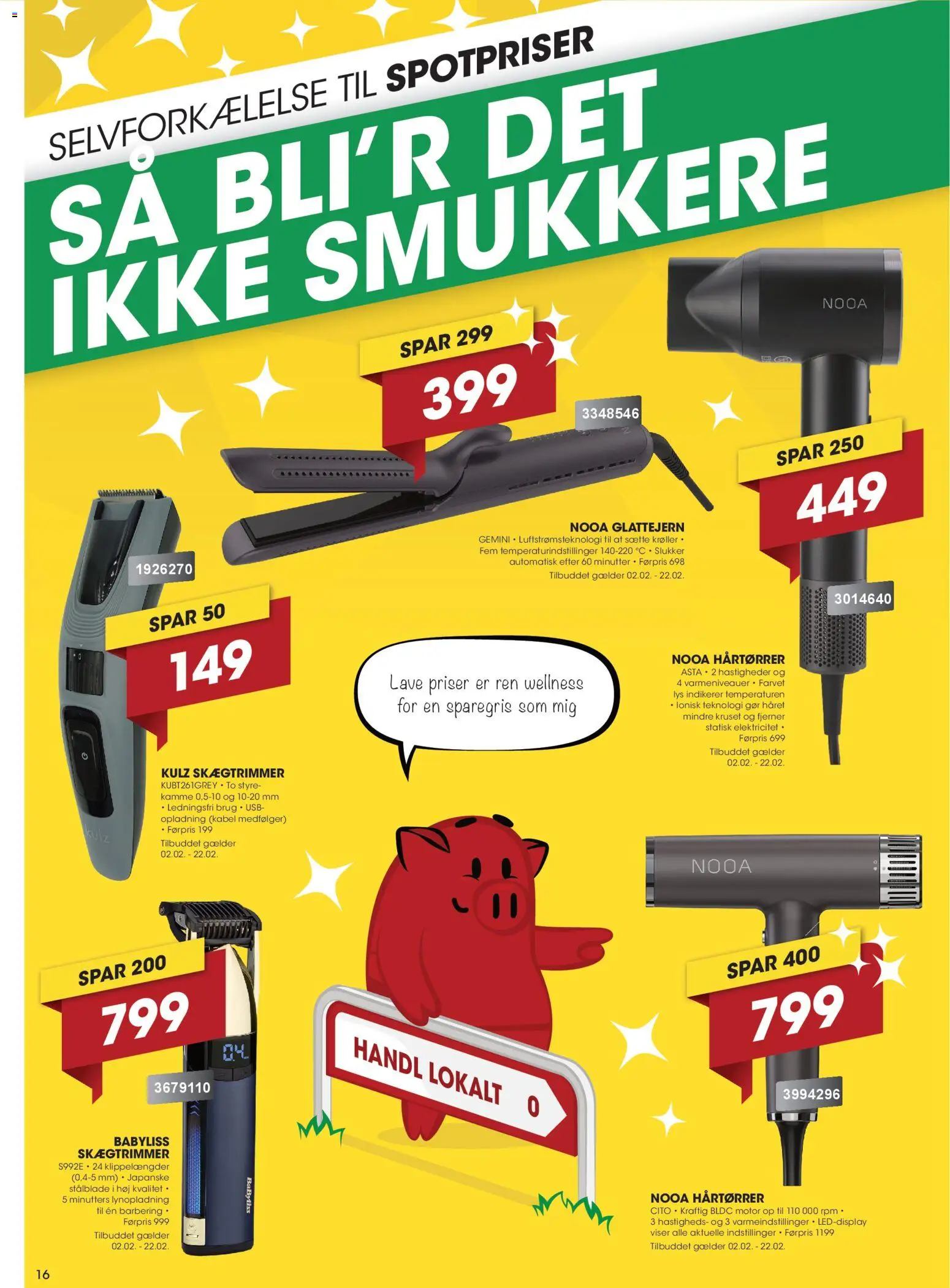 Punkt1 tilbudsavis – gyldig fra 02.02.2026 | Side: 16 | Produkter: USB, Søm, Kabel, Hårtørrer