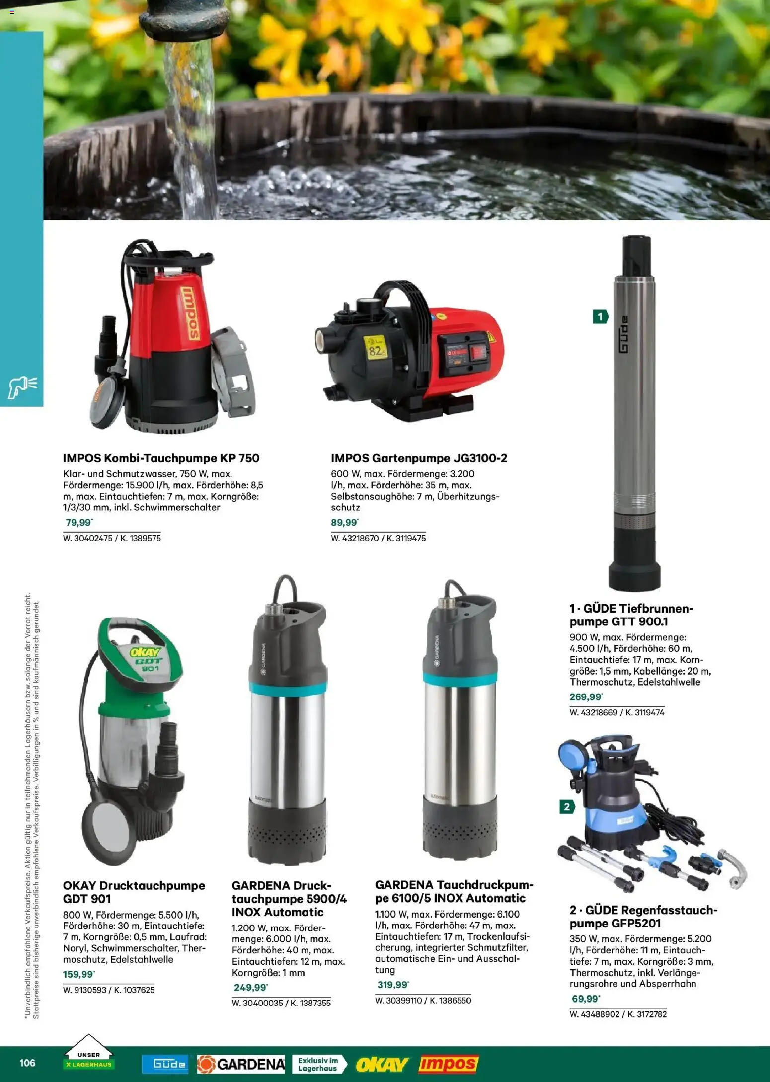 Lagerhaus Garten & Freizeit Katalog 2026 gültig ab 01.03.2026 | Seite: 106
