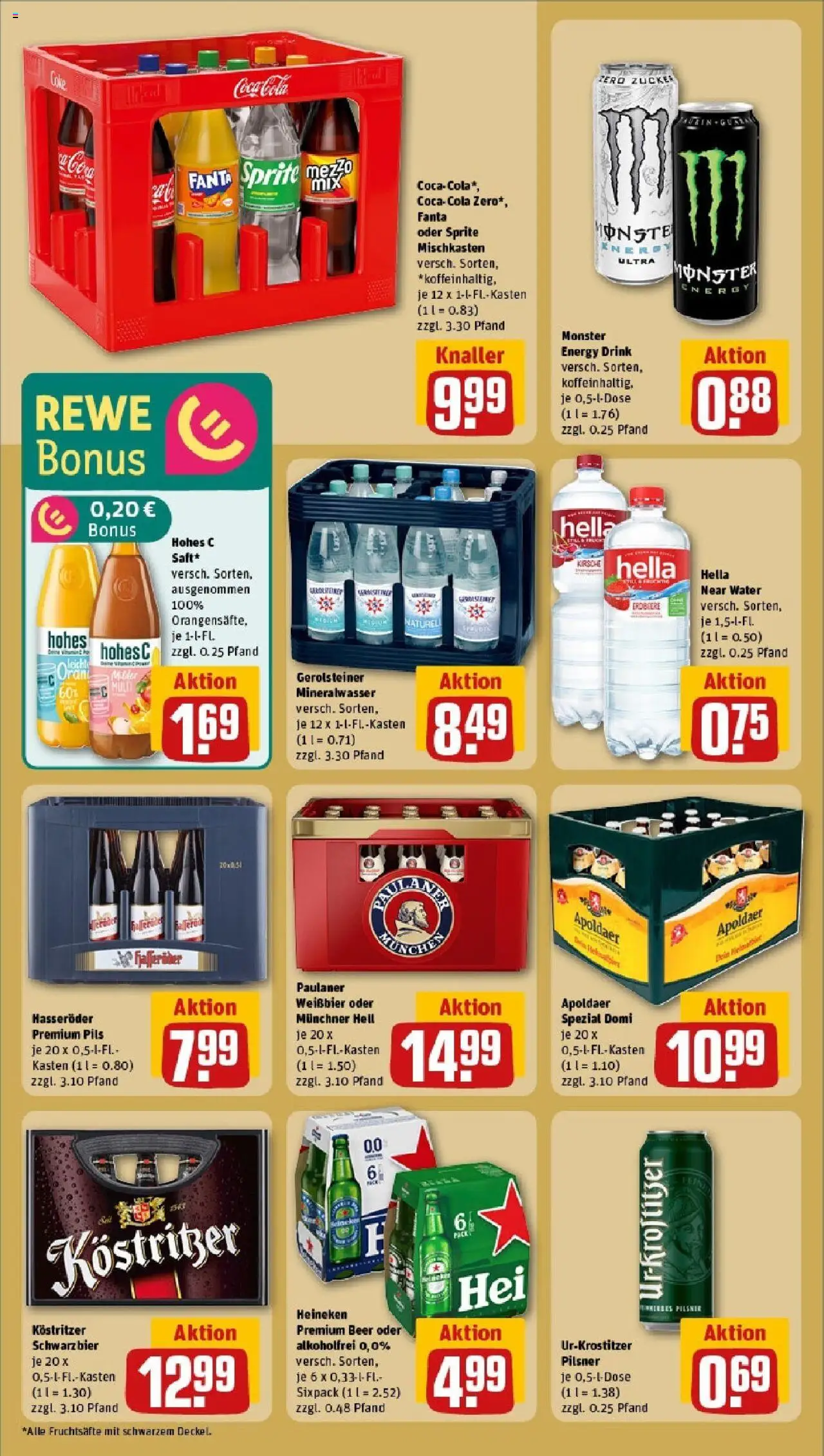 Rewe prospekt Nessetal Ot Goldbach	 - gültig ab dem 08.06.2025 | Seite: 22 | Produkte: Sprite, Mineralwasser, Monster, Zucker