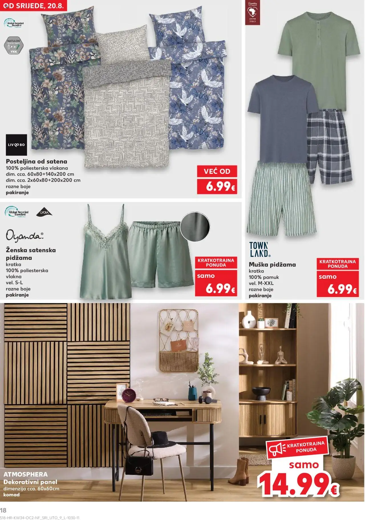 Kaufland katalog | vrijedi od 20.08.2025 | Stranica: 18 | Proizvodi: Posteljina, Pidžama