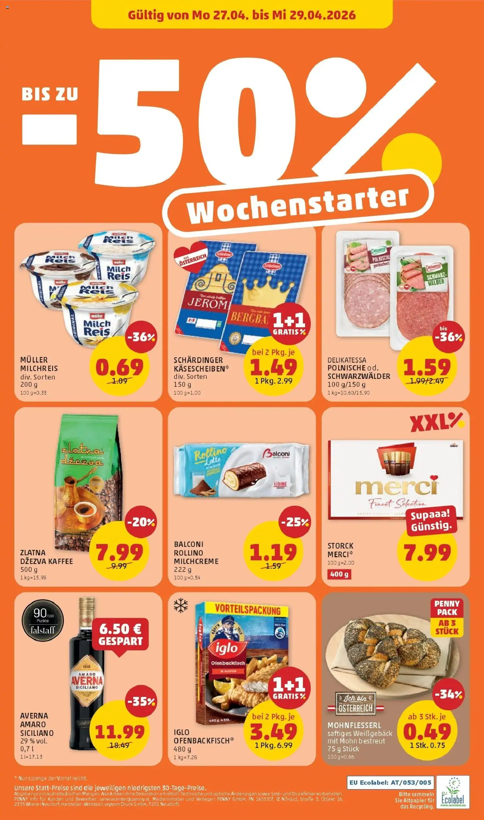 Penny Markt Die ganze Woche sparen gültig ab 23.04.2026 | Seite: 24 | Produkte: Milch, Kaffee, Reis