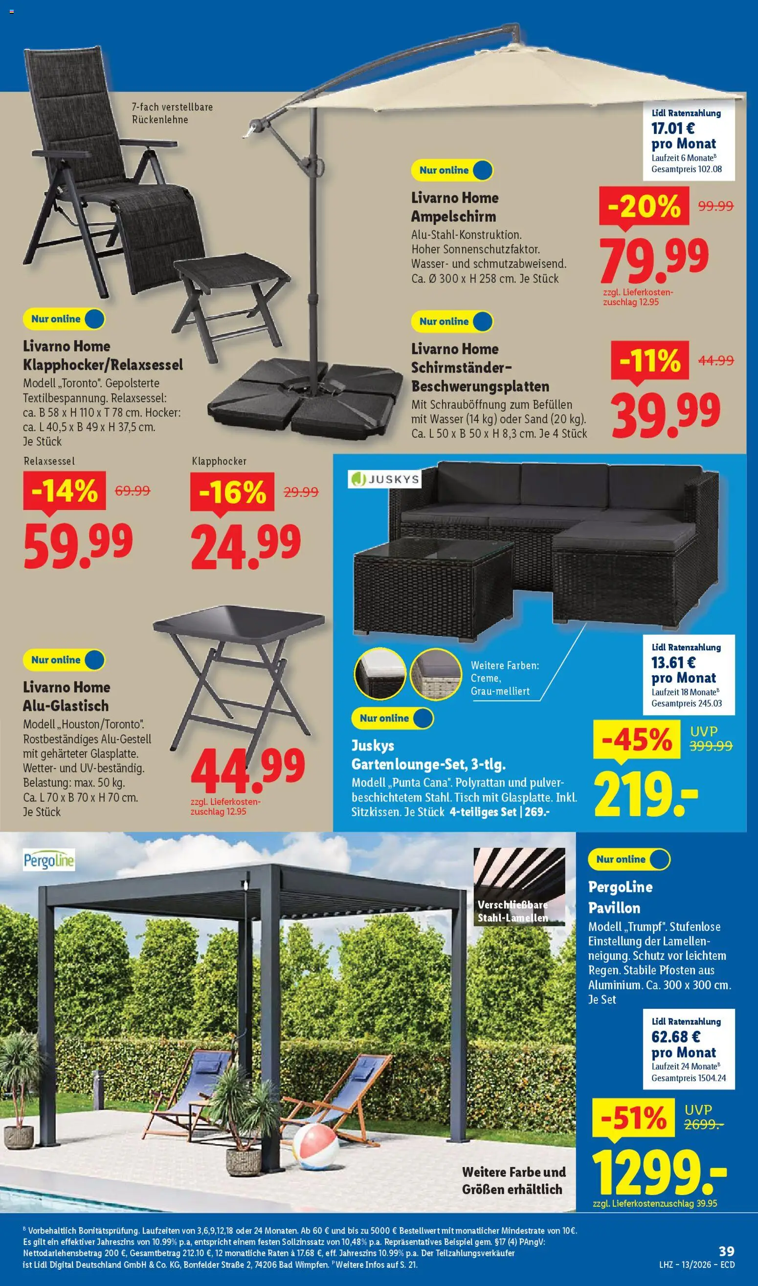 Lidl Prospekt – gültig ab 23.03.2026 | Seite: 59 | Produkte: Hocker, Bad, Schirmständer, Wasser