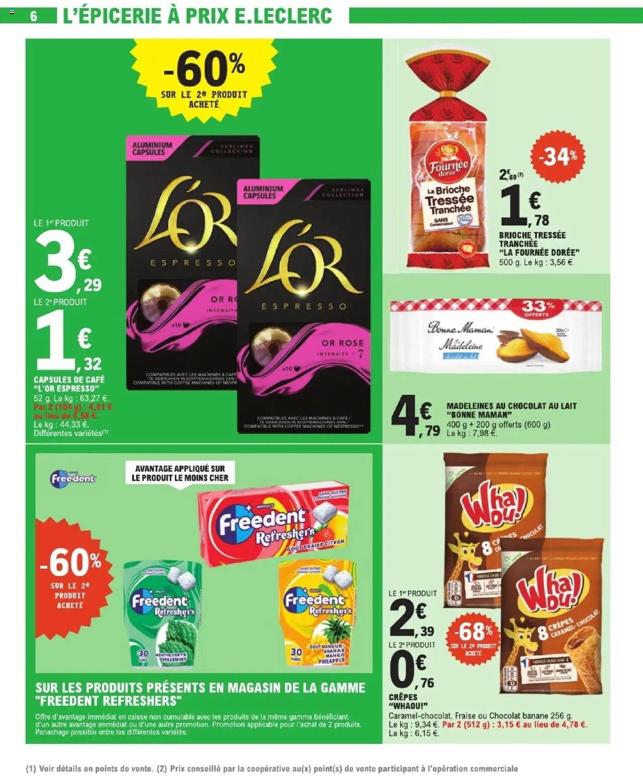  | Page: 6 | Produits: Capsules de cafe L'Or, Banane, Lait, Ananas