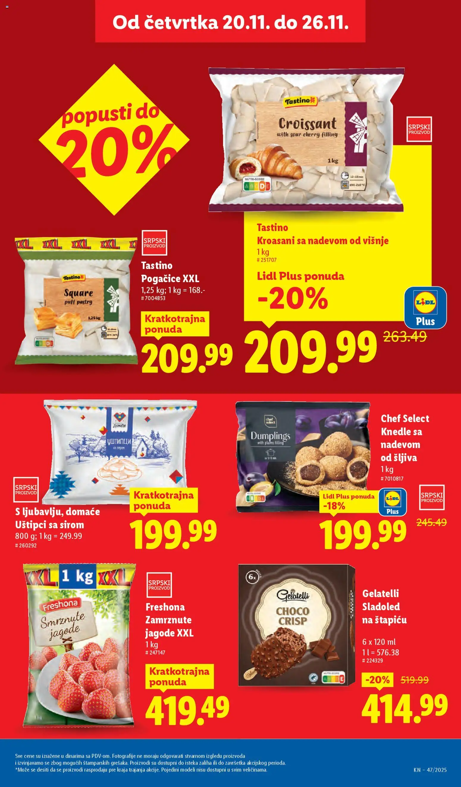 Lidl katalog - važi od 20.11.2025 | Strana: 17 | Proizvode: Jagode, Sladoled, Šljiva, Knedle