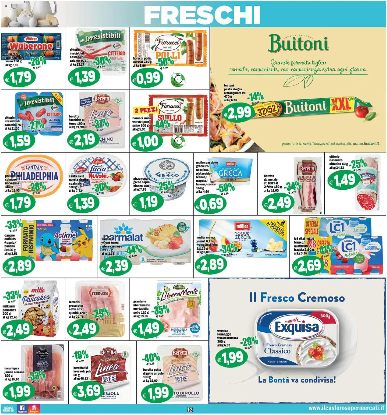 Volantino Il Castoro del 07.04.2026 | Pagina: 12 | Prodotti: Arrosto, Salmone, Tacchino, Mortadella