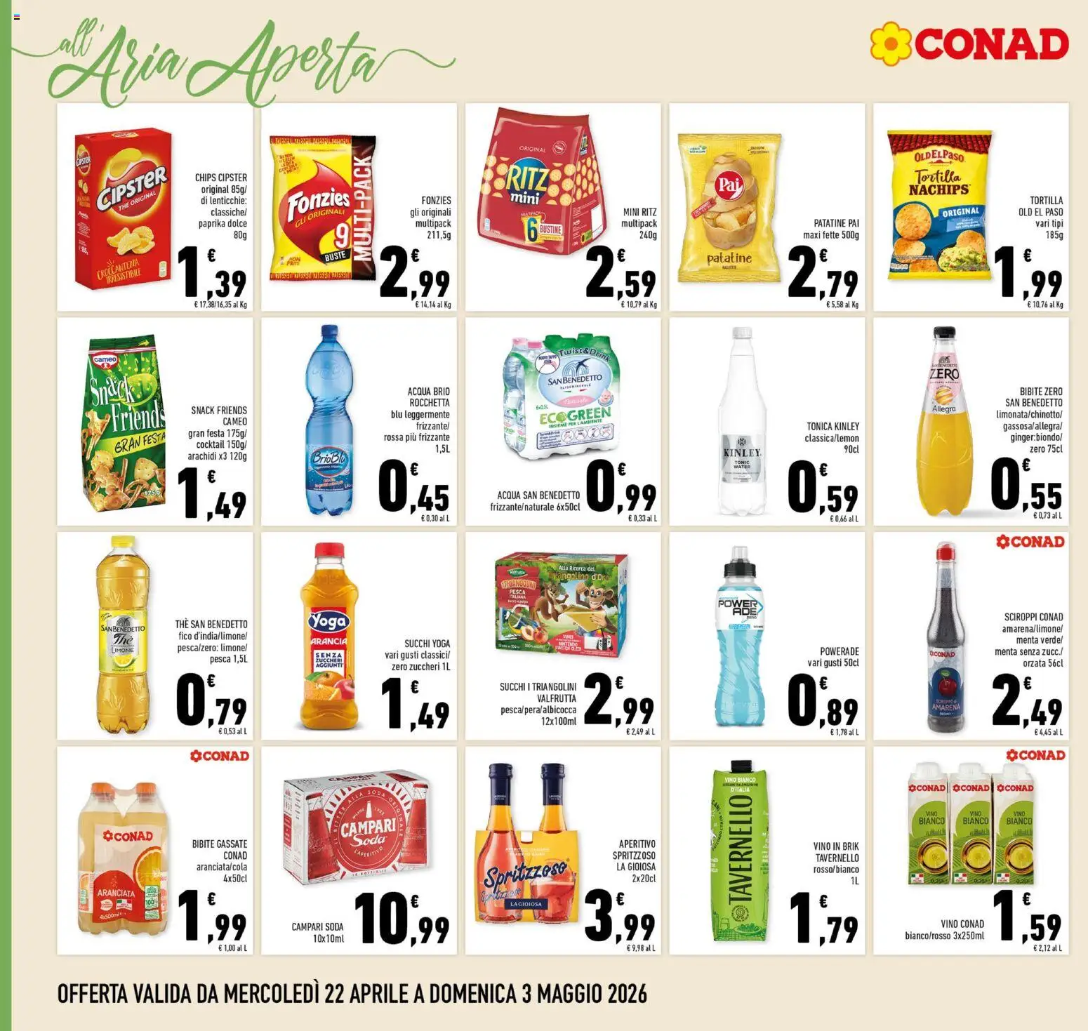 Volantino Conad del 22.04.2026 | Pagina: 12 | Prodotti: Lenticchie, Vino, Pesca, Amarena
