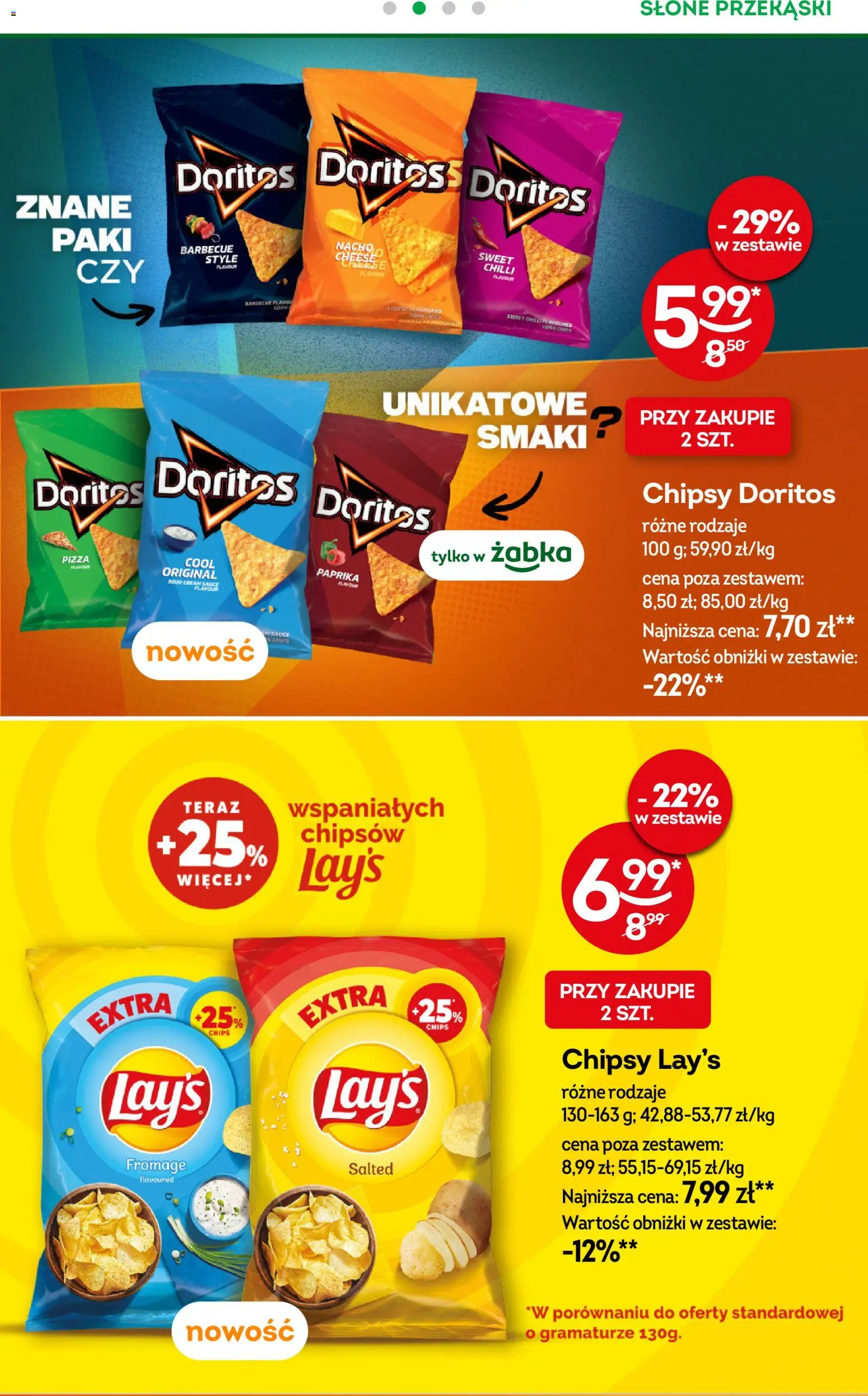 Żabka Gazetka od 05.11.2025 | Strona: 15 | Produkty: Chipsy, Doritos, Pizza