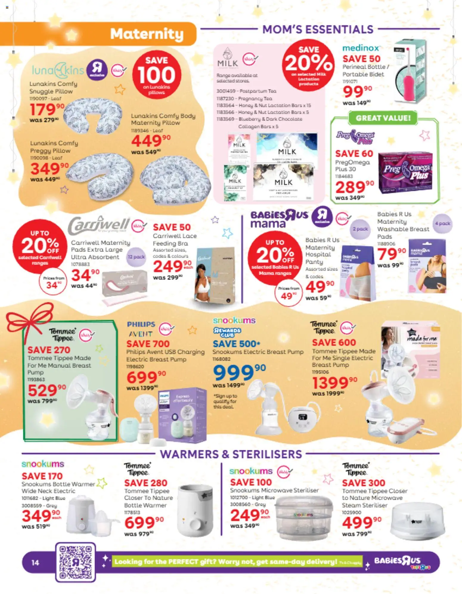 New Babies R Us catalogue – valid from 06.11.2025 | Page: 14 | Products: Bra, USB, Light, Tea