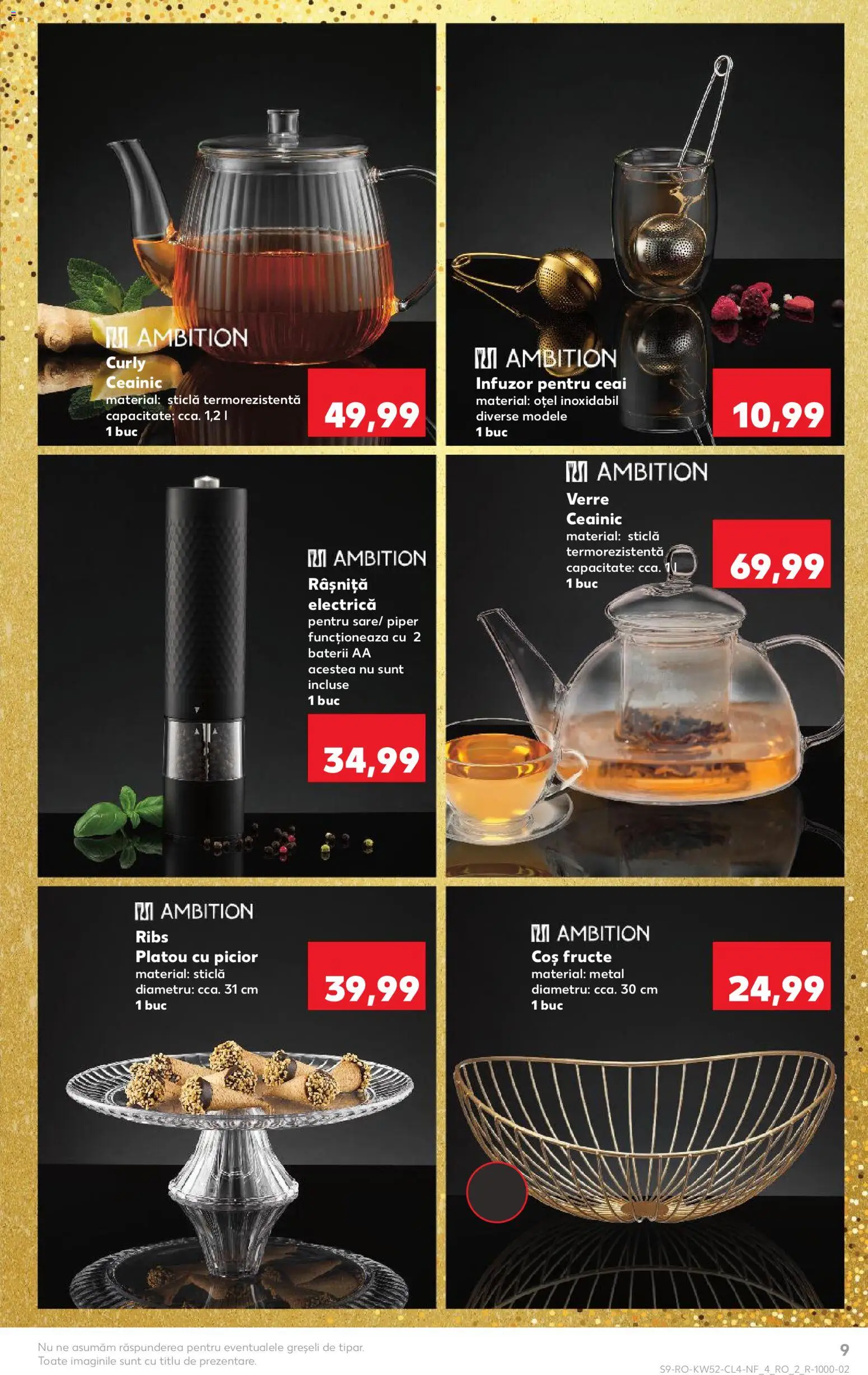Noul catalog Kaufland – valabil de la 24.12.2025 | Pagină: 9 | Produse: Ceainic, Coș, Baterii, Ceai