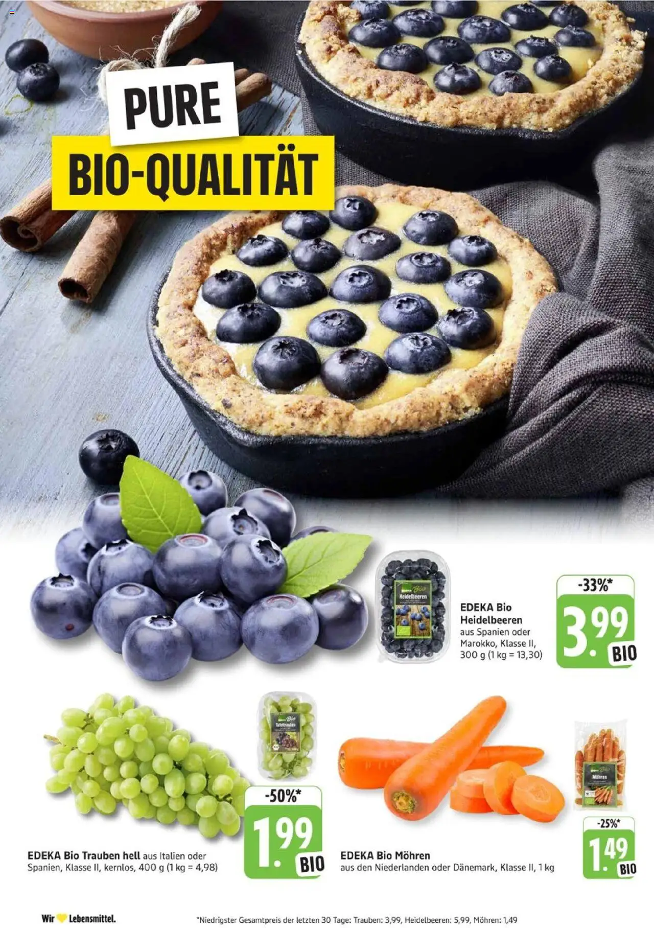 Edeka Prospekt 	 - gültig ab dem 07.07.2025 | Seite: 2 | Produkte: Trauben, Mohren, Heidelbeeren