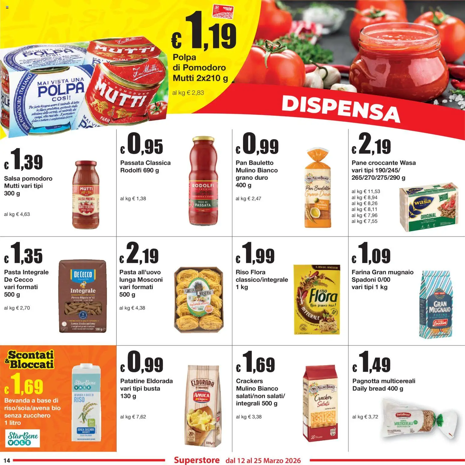 Volantino Sì con Te del 12.03.2026 | Pagina: 14 | Prodotti: Riso, Salsa, Mutti, Penne
