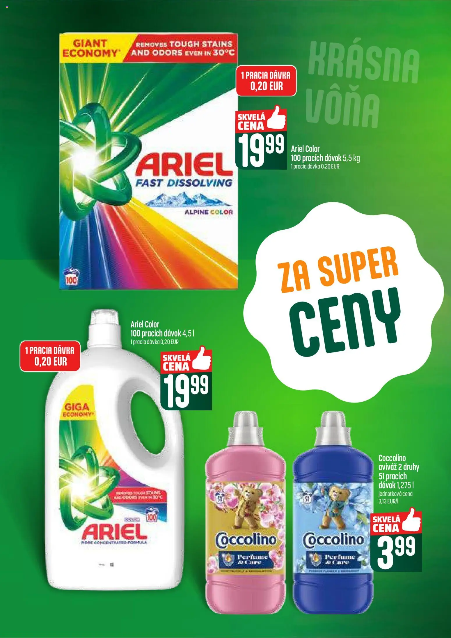 Nové COOP Jednota akcie – leták je platný od 19.02.2026 | Strana: 58 | Produkty: Aviváž, Ariel, Coccolino