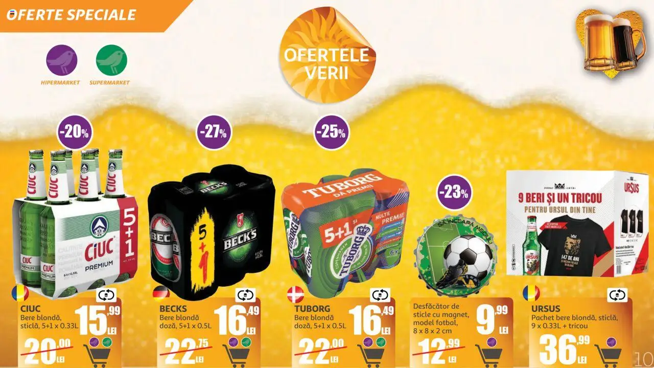 Auchan catalog - Marelui Târg de Bere – valabil de la 11.06.2025 | Pagină: 10 | Produse: Bere, Tricou
