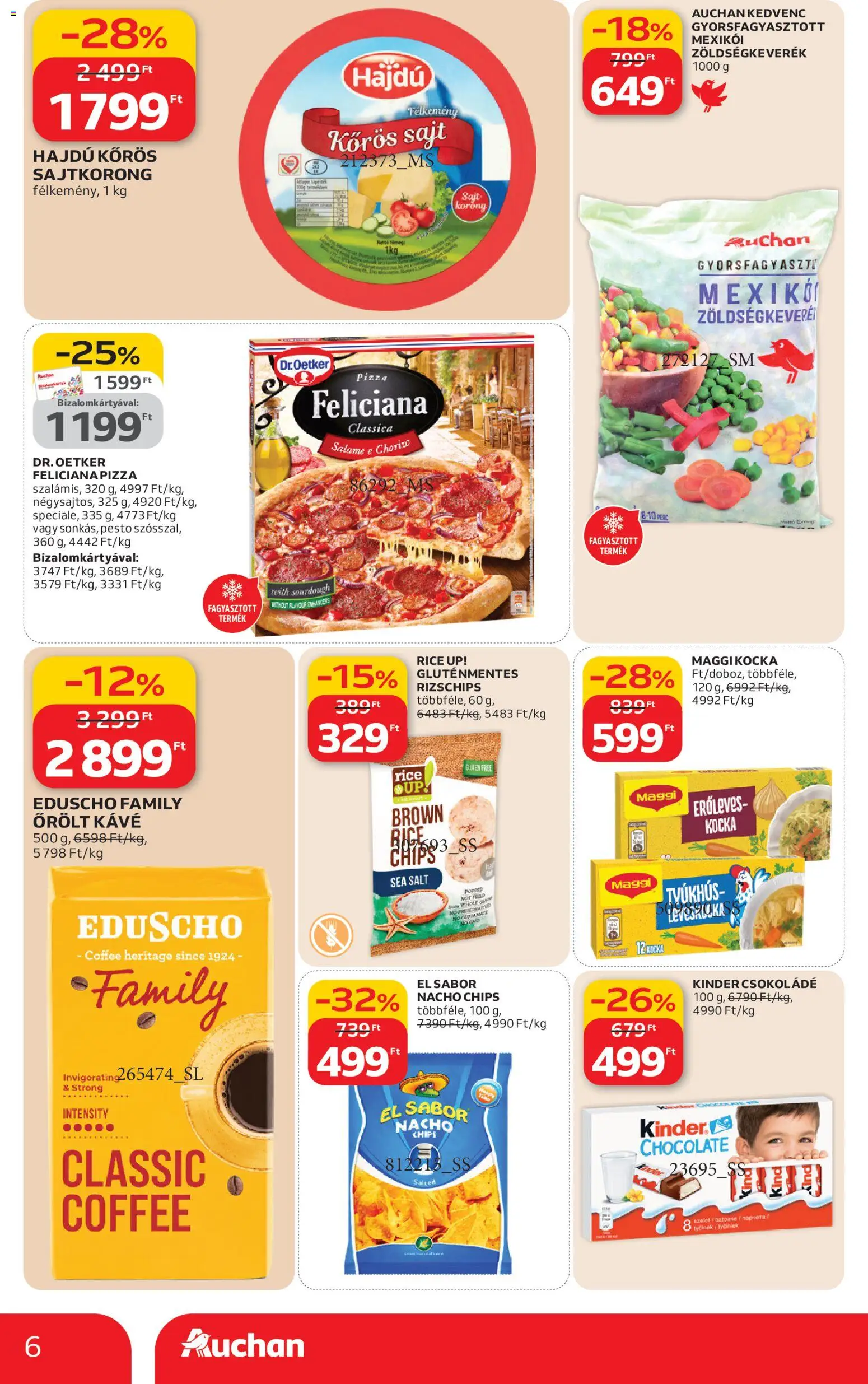 Auchan akciós ujság - amely érvényes a következő dátumtól: 05.03.2026 | Oldal: 6 | Termékek: Pesto, Maggi, Pizza, Gluténmentes
