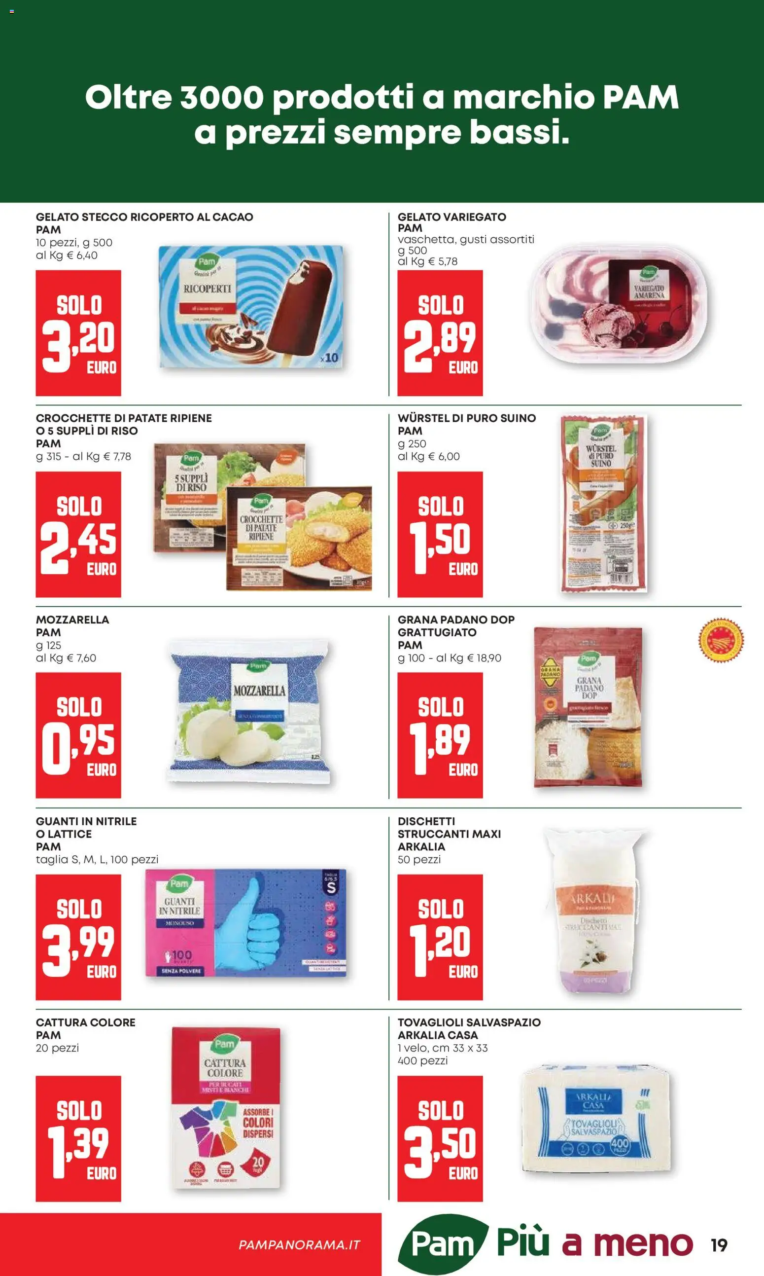 Volantino PAM del 07.04.2026 | Pagina: 19 | Prodotti: Riso, Patate, Wurstel, Crocchette