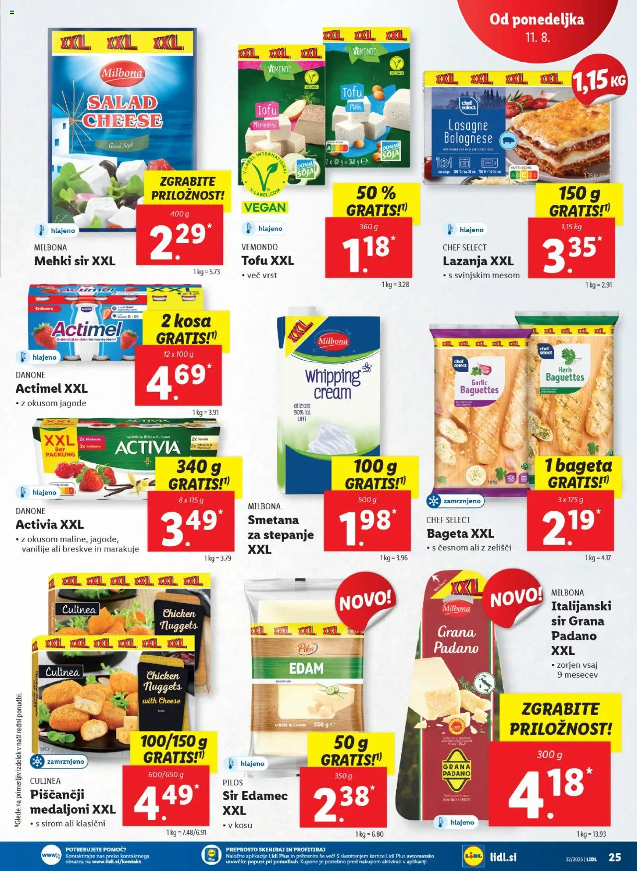Lidl - Maribor │ velja od 07.08.2025 | Stran: 45 | Izdelki: Edamec, Sir, Jagode, Smetana