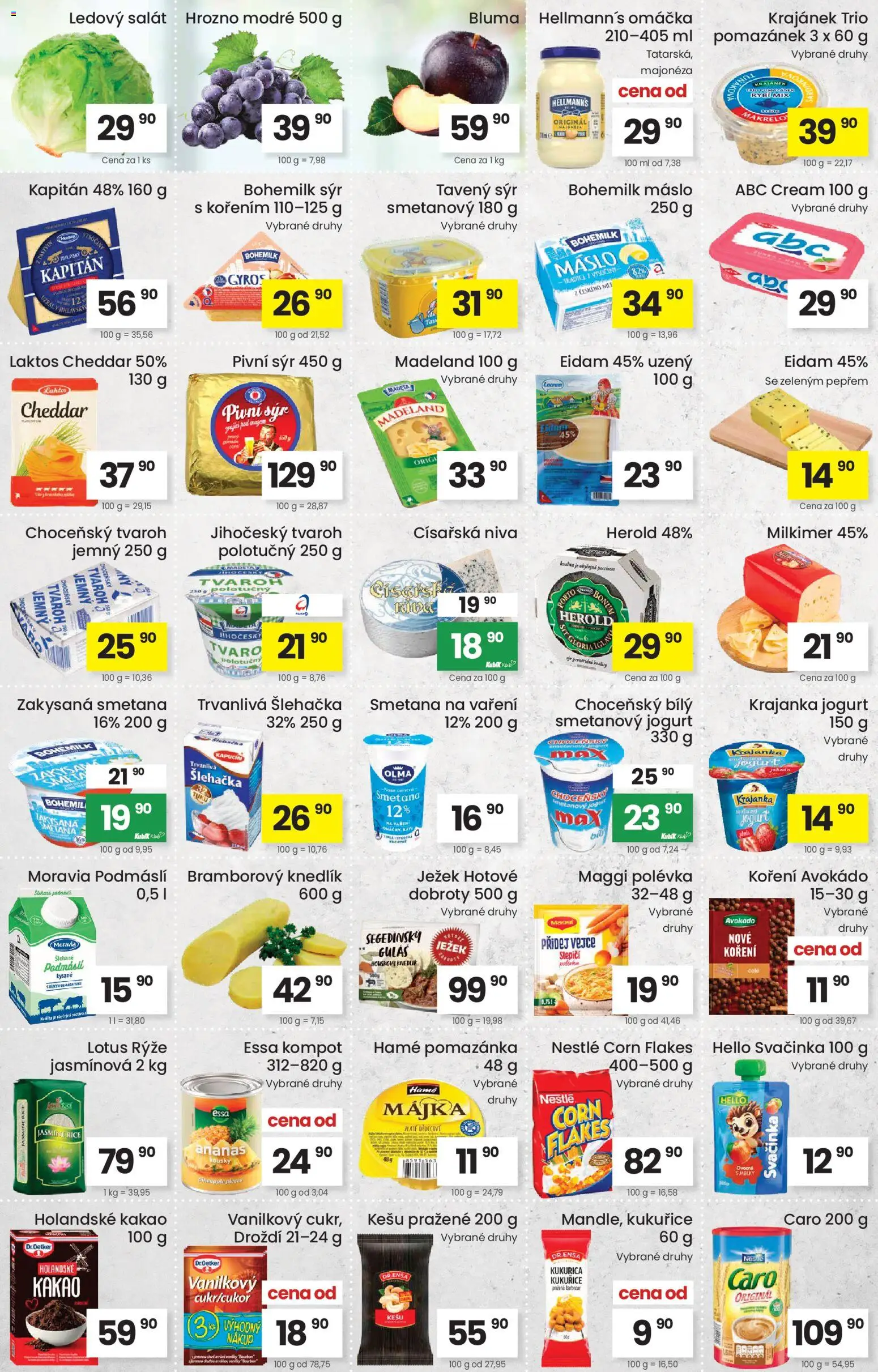 Kubík leták od 31.03.2026 | Strana: 2 | Produkty: Tvaroh, Eidam, Podmáslí, Kakao