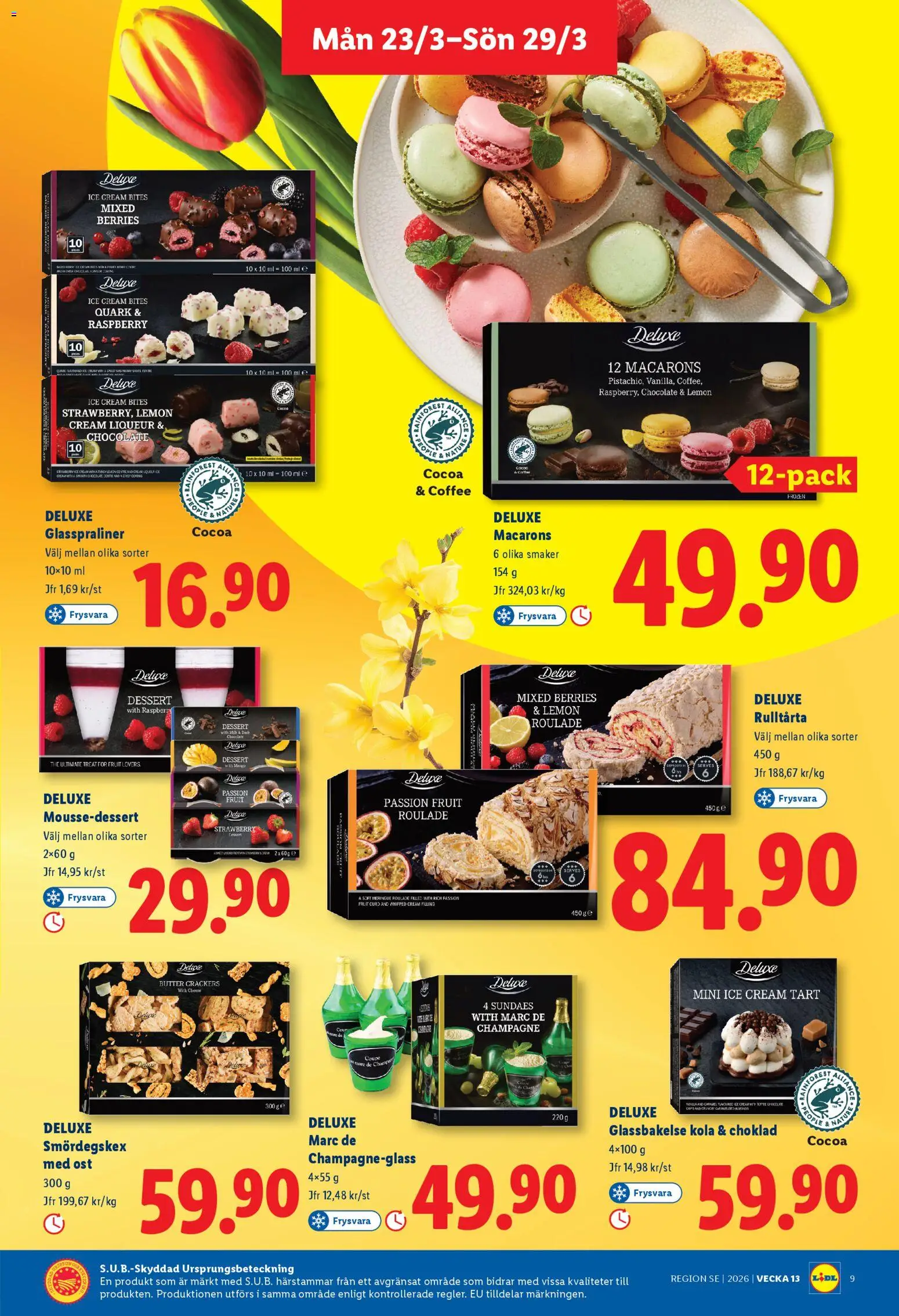 Lidl reklamblad aktuell från 23.03.2026 | Sida: 9 | Produkter: Ost, Choklad, Champagne