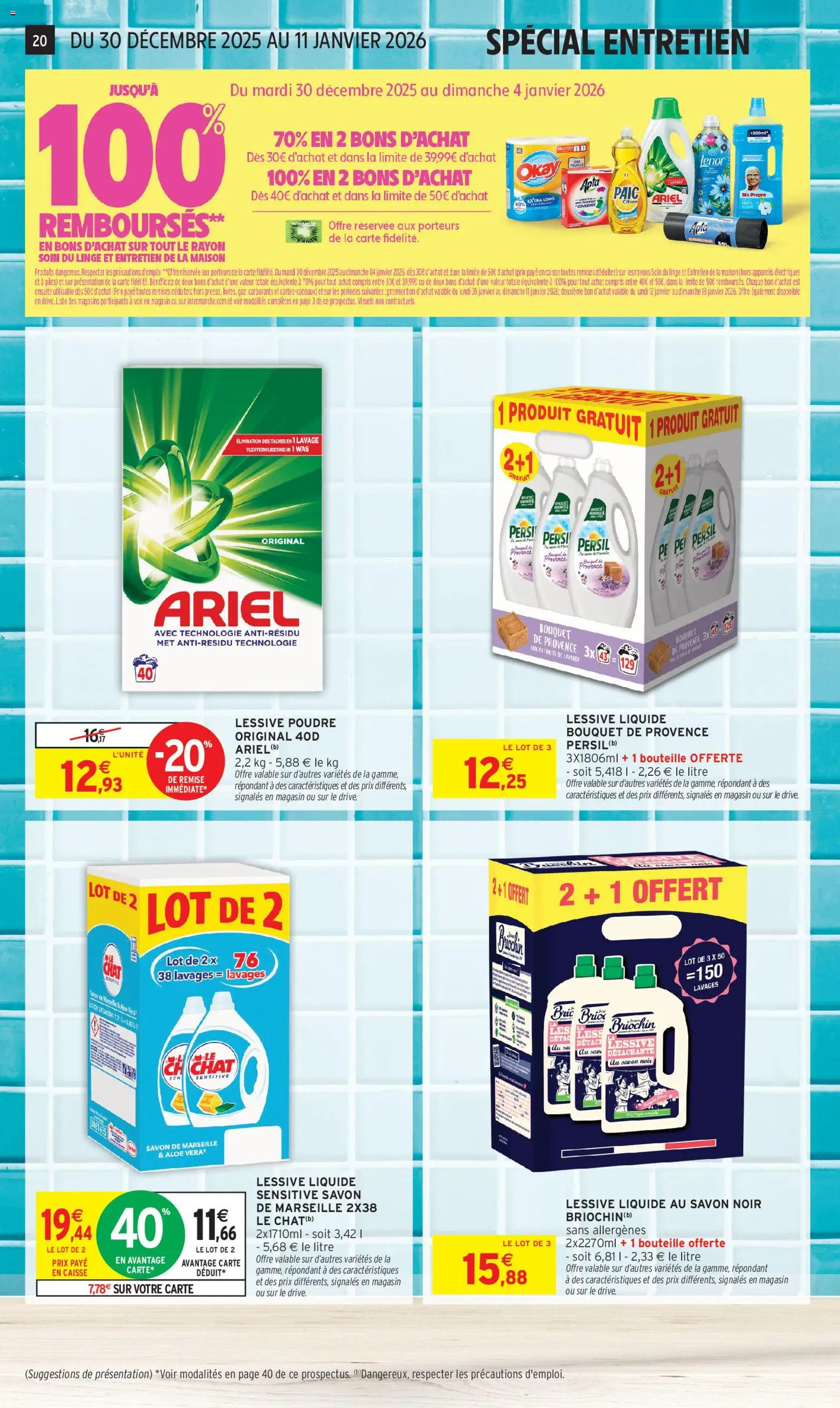 {H1} | Page: 20 | Produits: Ariel, Savon de marseille, Poudre, Lessive