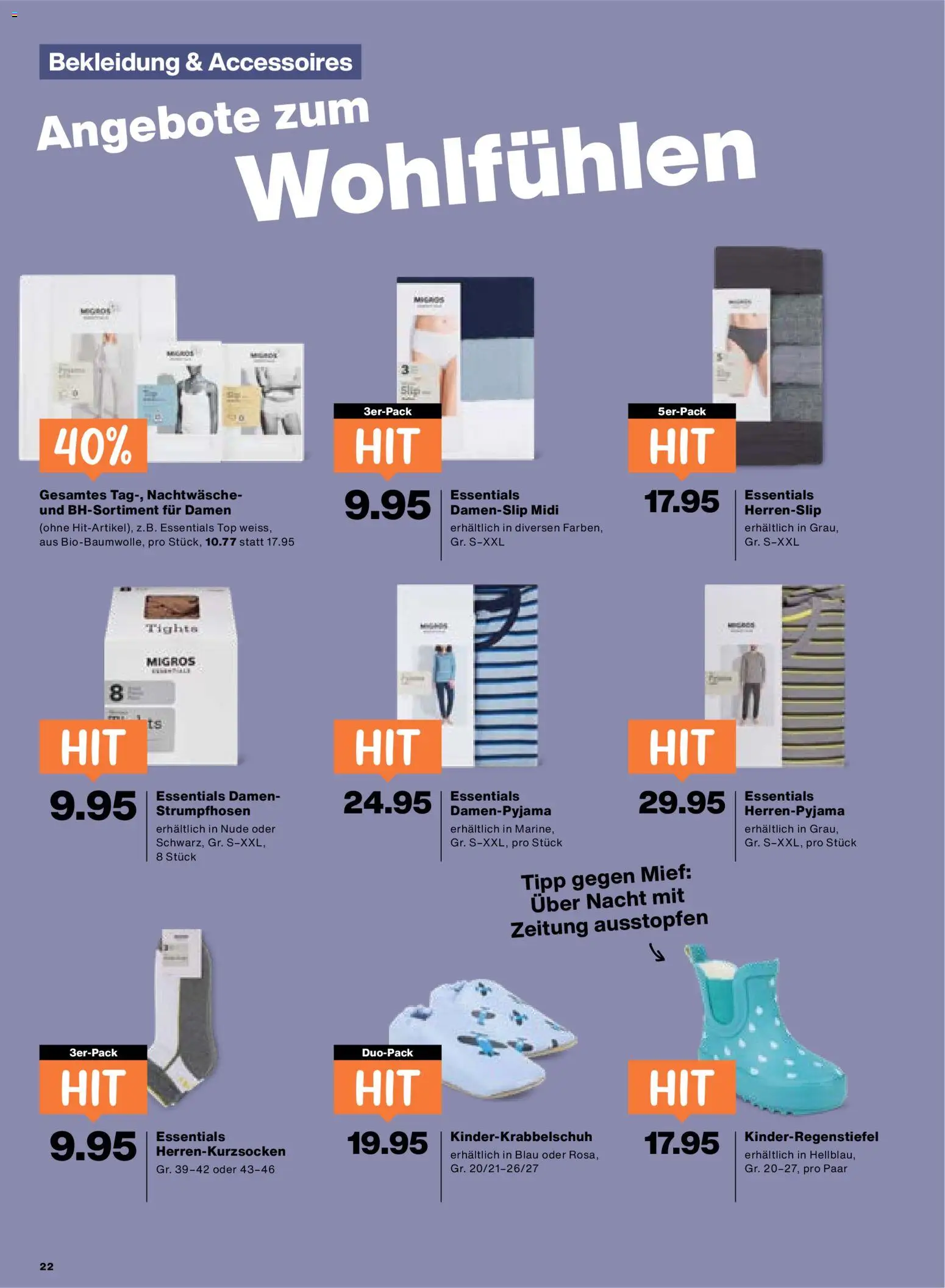 Migros Aktionen – gültig ab 20.01.2026 | Seite: 22 | Produkte: Bekleidung, Top