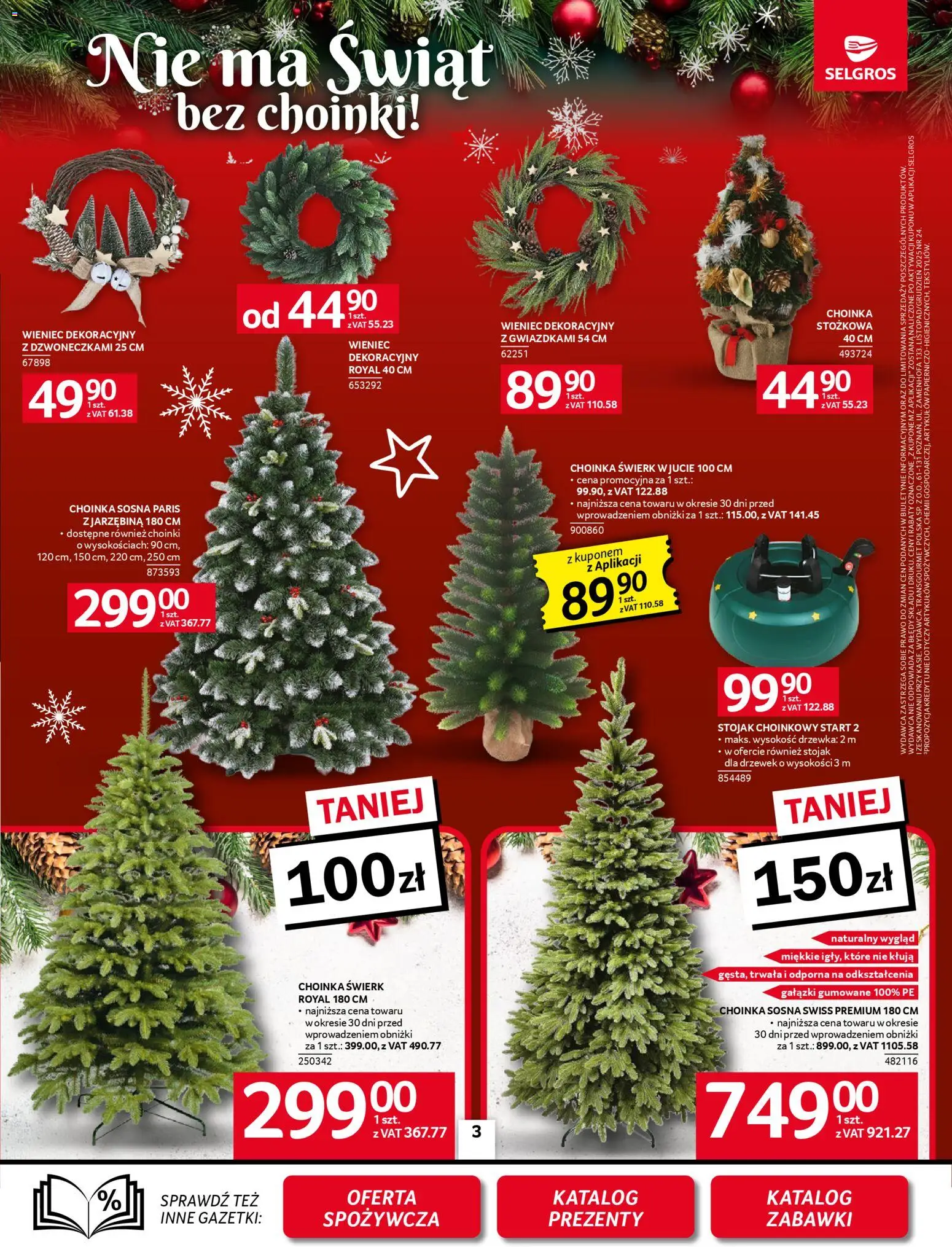 Selgros cash&carry Gazetka - Oferta przemysłowa od 20.11.2025 | Strona: 4 | Produkty: Choinka, Wieniec