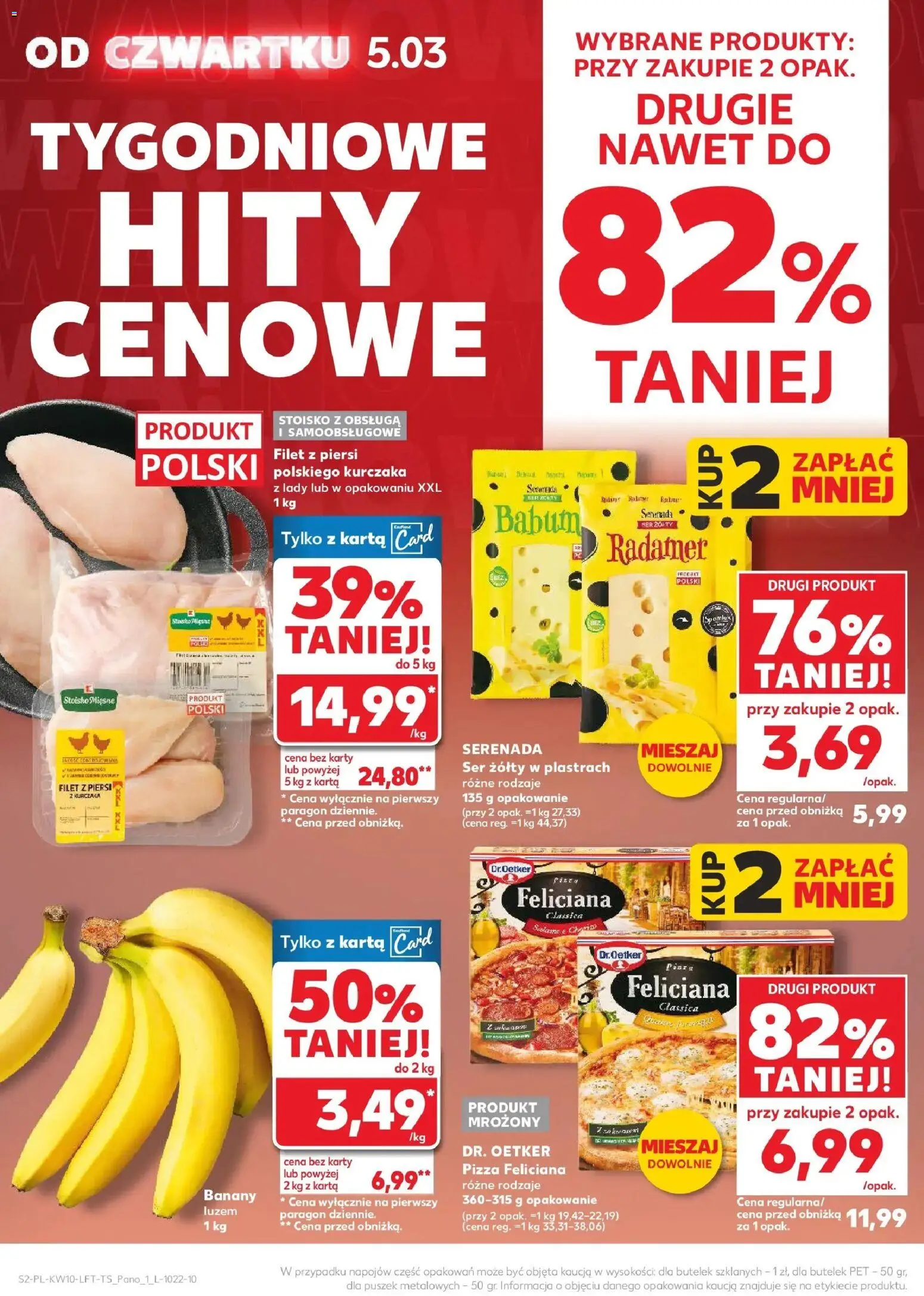 Kaufland gazetka od 05.03.2026 | Strona: 2 | Produkty: Ser żółty, Karta, Ser, Banany