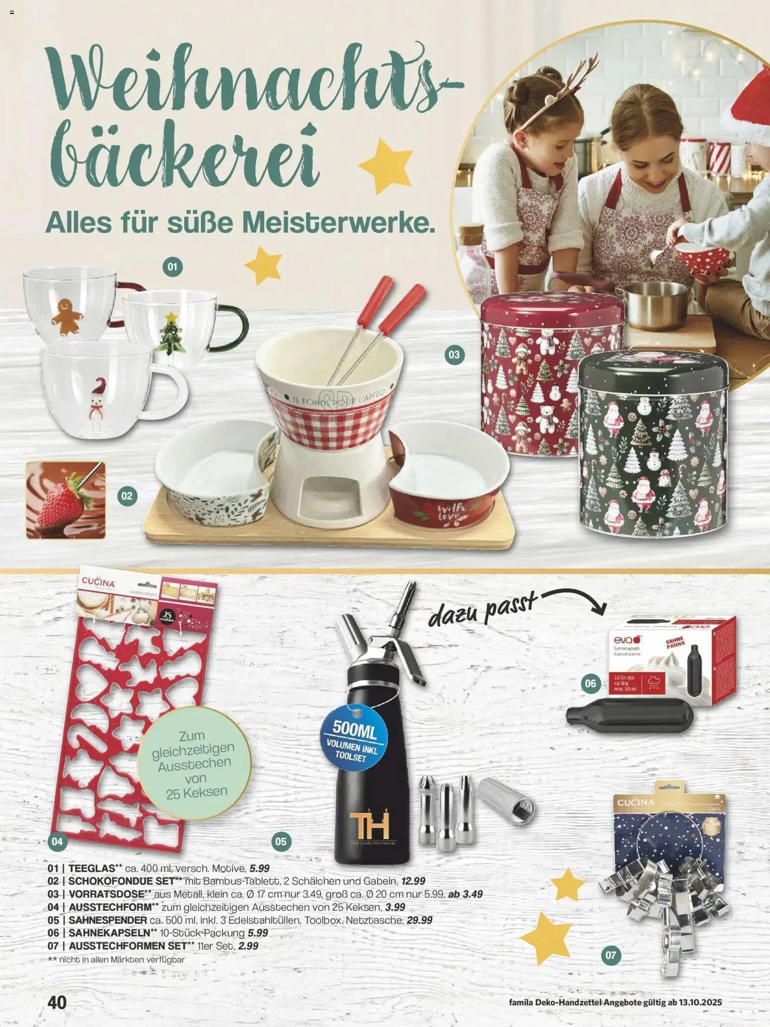 Famila Nordwest - Famila: Weihnachtsdeko – gültig ab 12.10.2025 | Seite: 40 | Produkte: Bäckerei