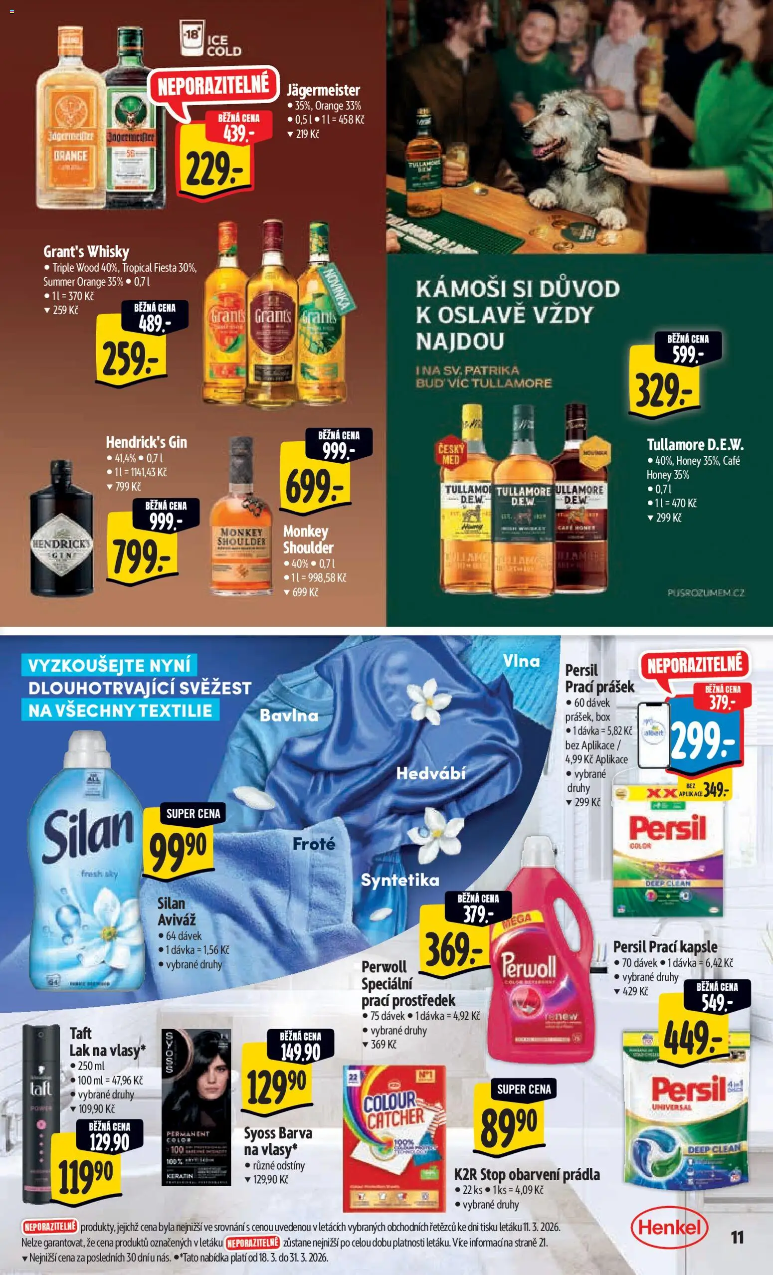 Albert leták - Hypermarket - Brno od 18.03.2026 | Strana: 30 | Produkty: Jägermeister, Aviváž, Perwoll, Persil