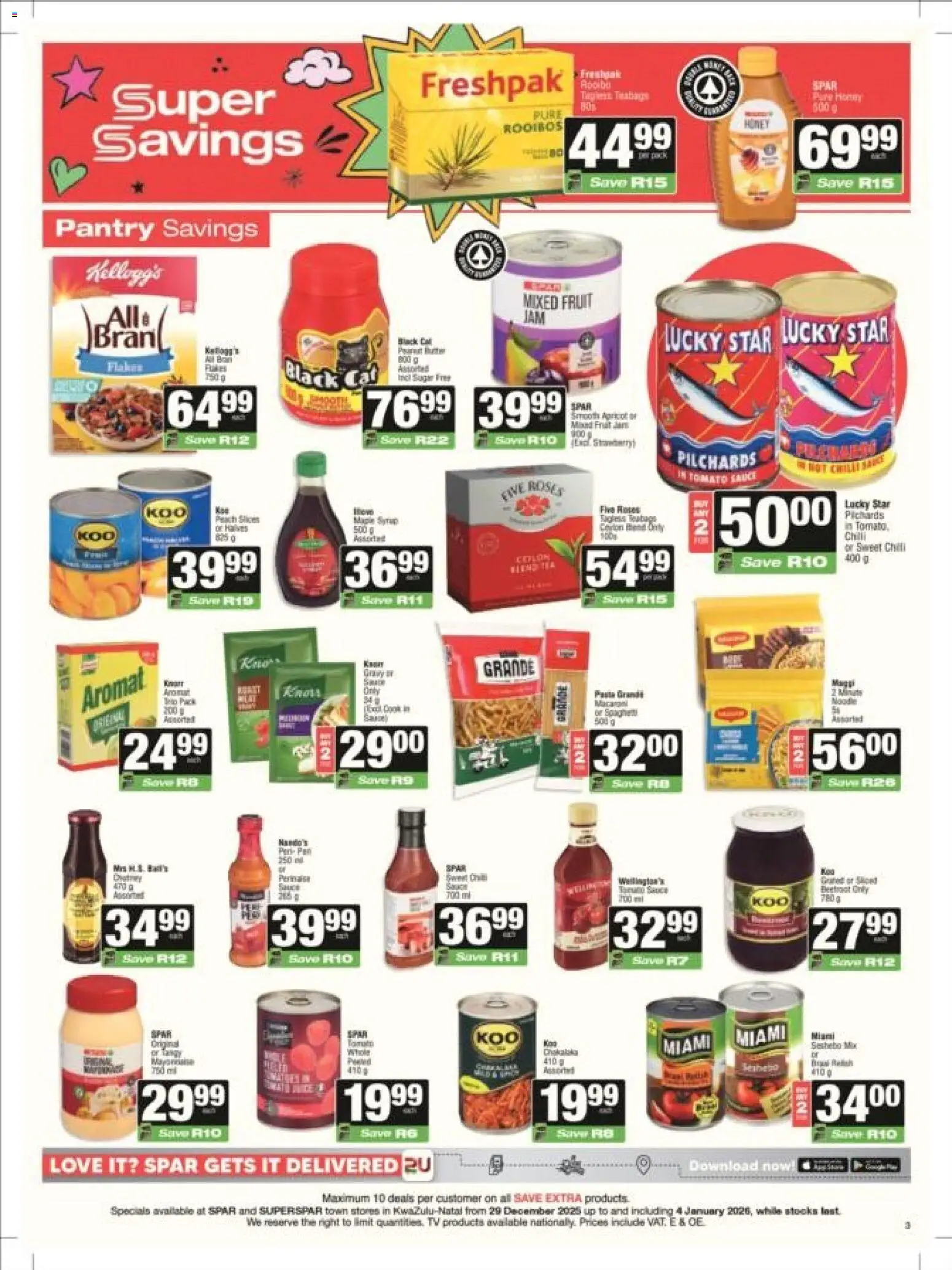 New Superspar catalogue – valid from 29.12.2025 | Page: 3 | Products: TV, Aromat, Peach, Chilli