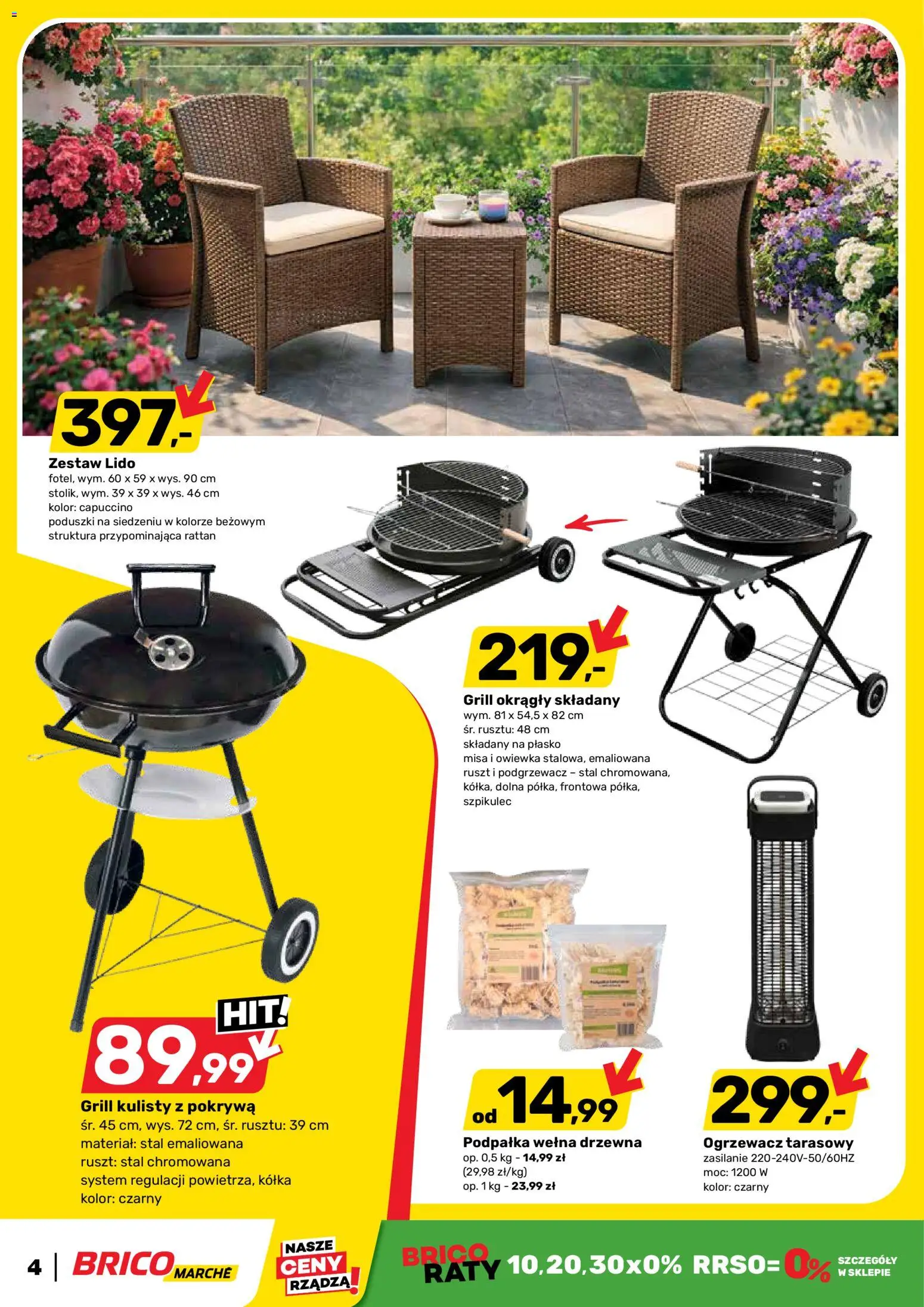 Brico Marché gazetka od 08.04.2026 | Strona: 4 | Produkty: Grill, Ruszt