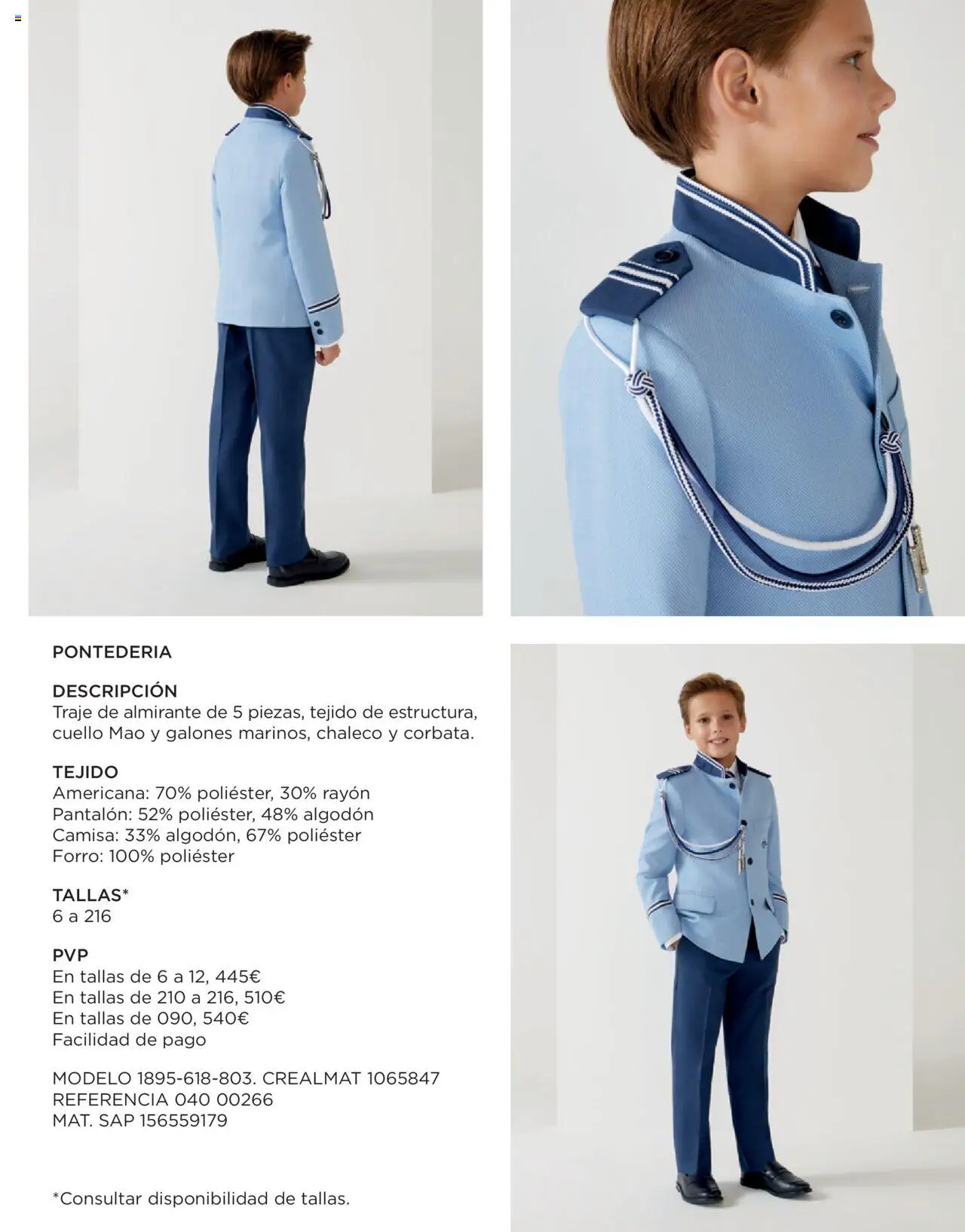 El Corte Inglés Comuniones 2025 │ válido desde el 22.11.2024 | Página: 7 | Productos: Camisa, Chaleco, Traje