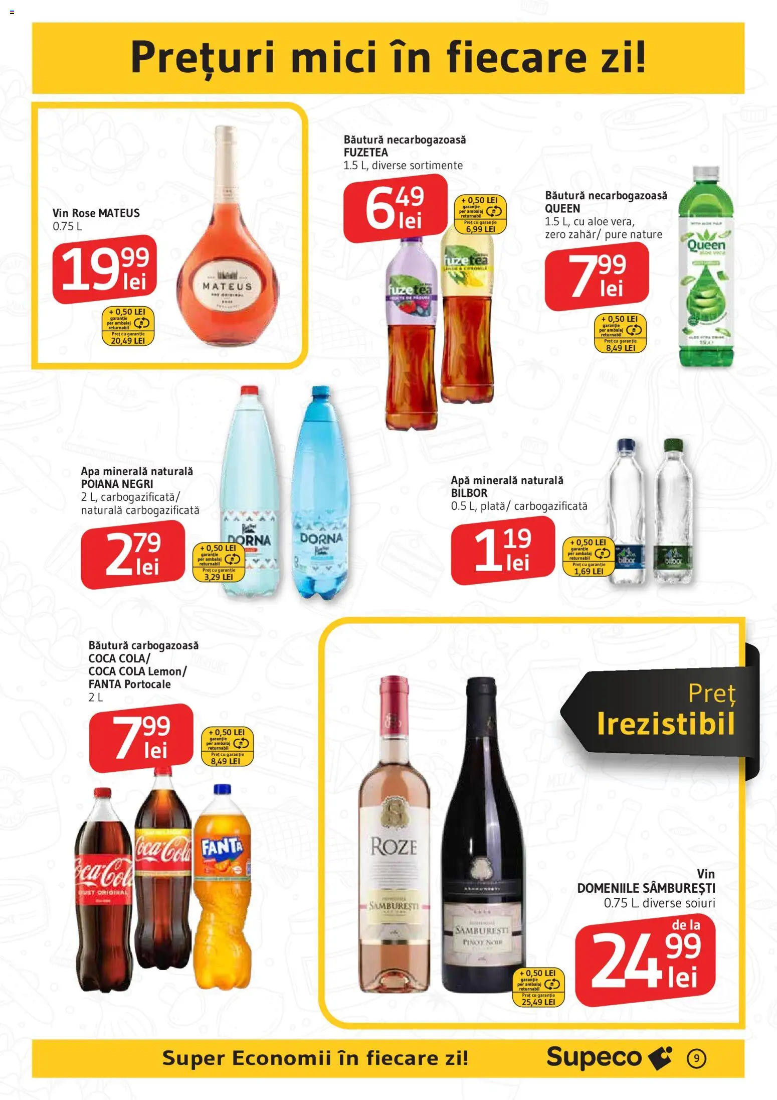 Noul catalog Supeco – valabil de la 08.01.2026 | Pagină: 9 | Produse: Yazı tahtası kalemi, Amerikan servis, Portocale, Apă