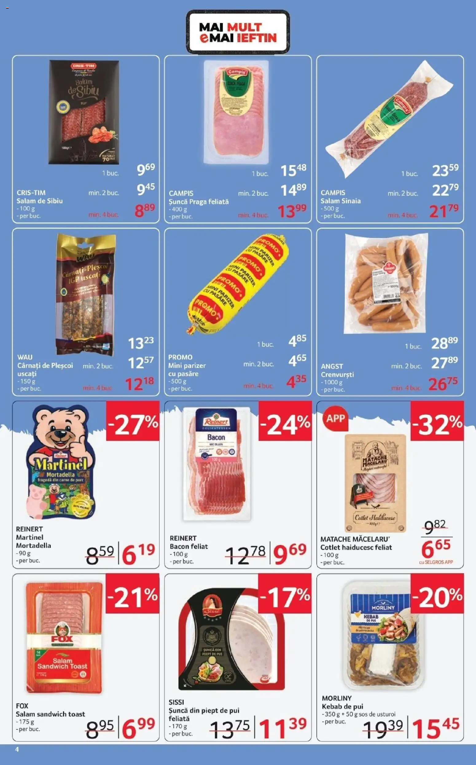 Noul catalog Selgros – valabil de la 20.03.2026 | Pagină: 4 | Produse: Lait de coco, Crenvurști, Salam, Șuncă
