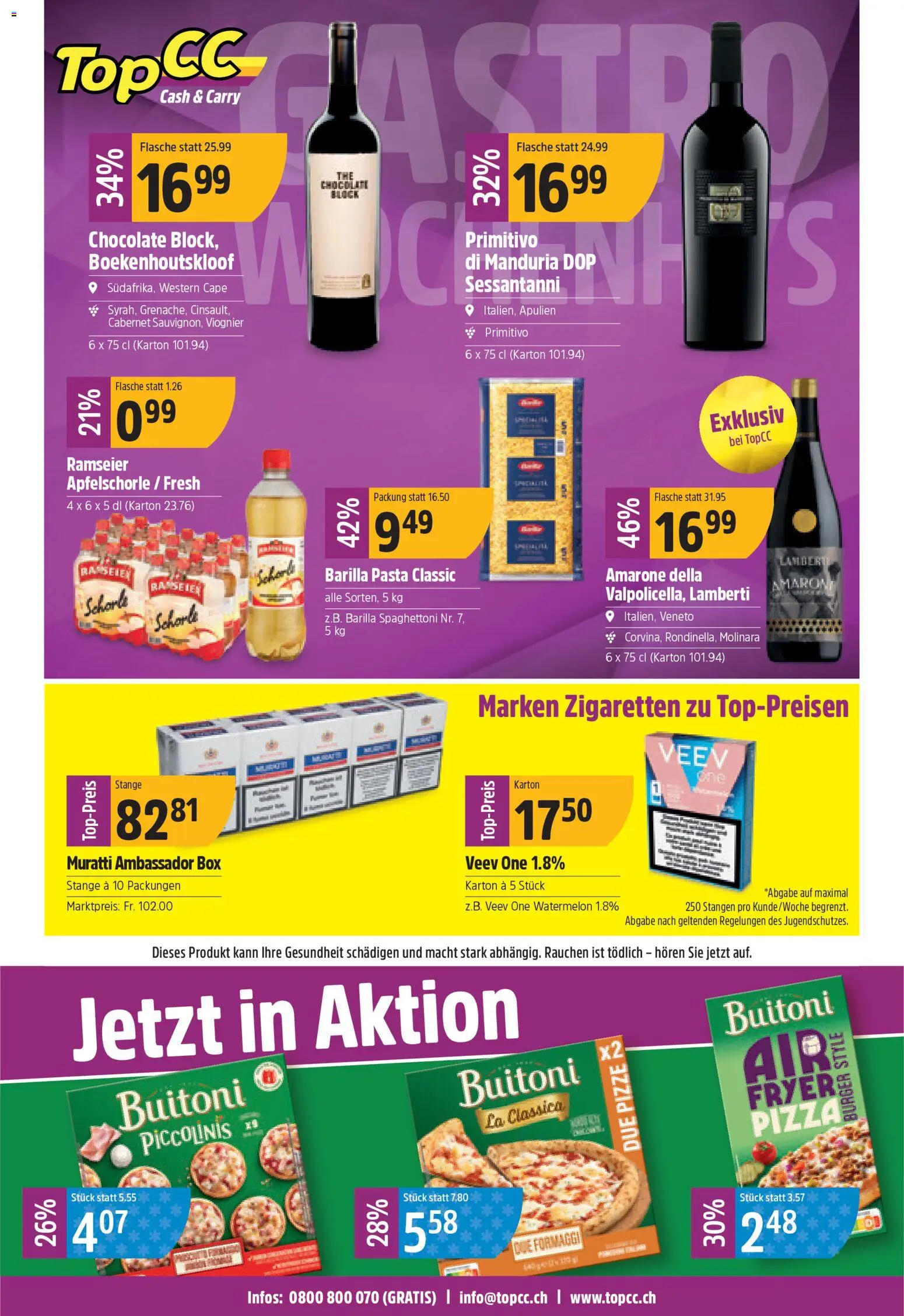 TopCC Aktionen – gültig ab 02.03.2026 | Seite: 24 | Produkte: Barilla, Burger, Pizza, Pasta