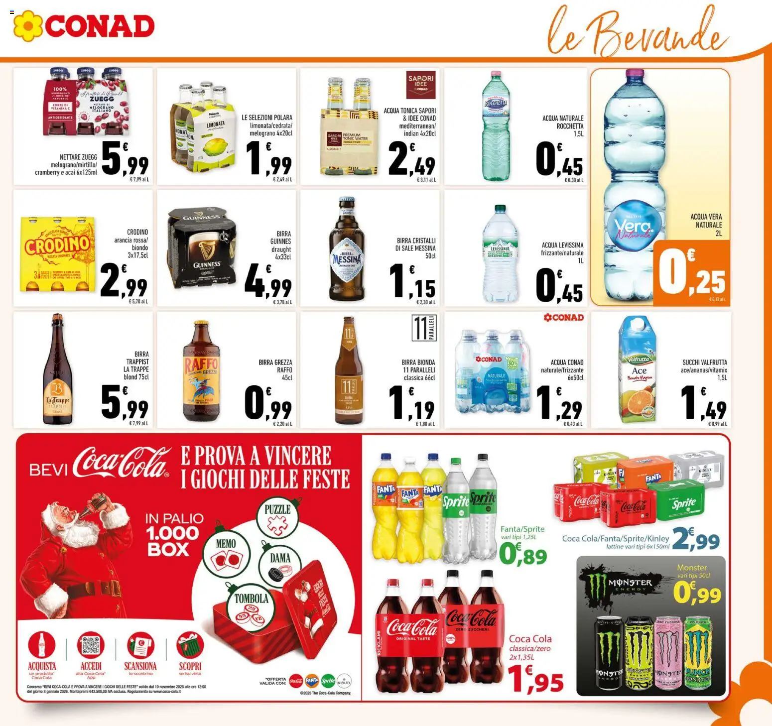 Volantino Conad del 19.11.2025 | Pagina: 17 | Prodotti: Birra, Sale, Fanta, Arancia