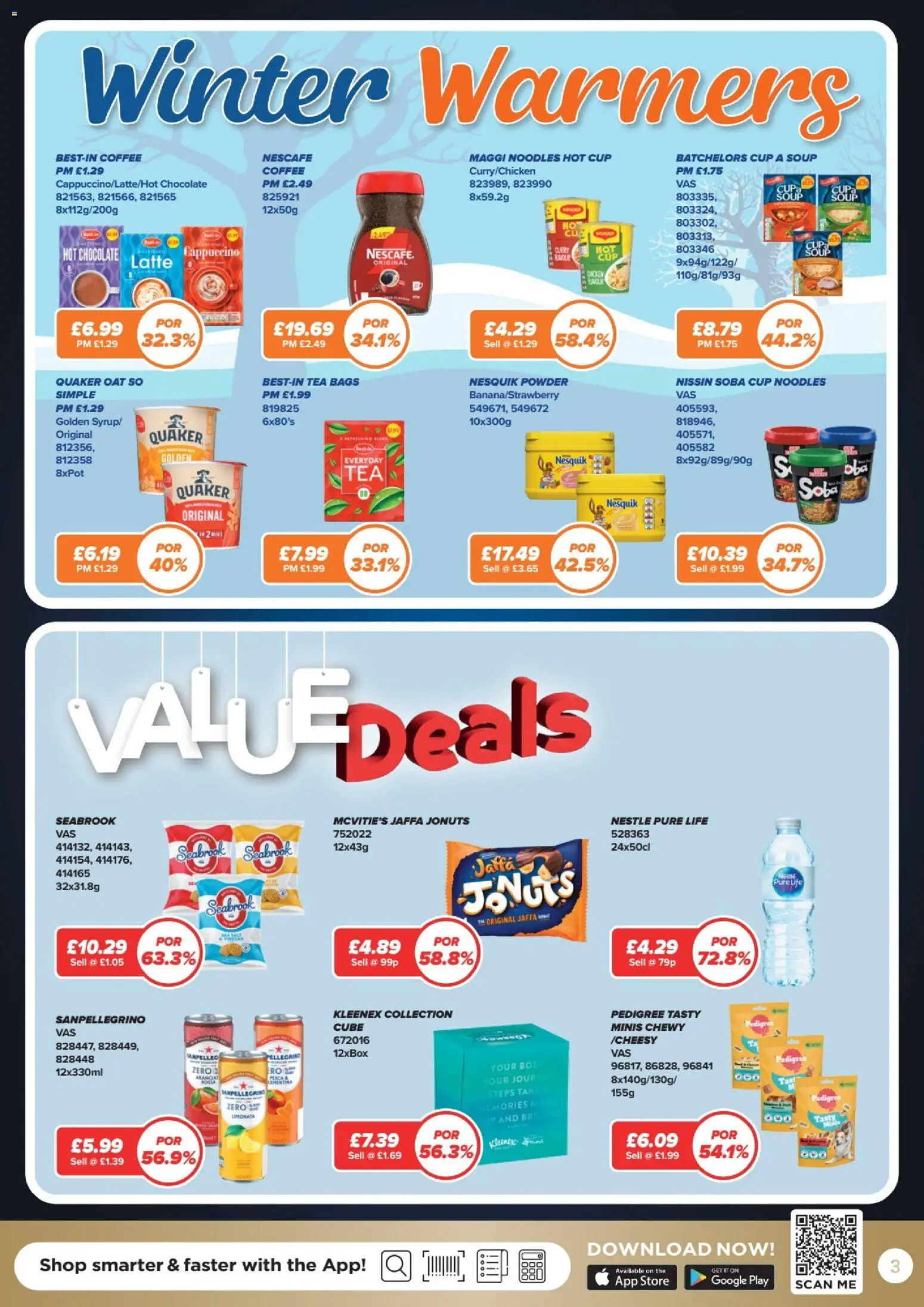 {H1} | Page: 3 | Products: Coffee, Chocolate, Noodles, Papier blanc