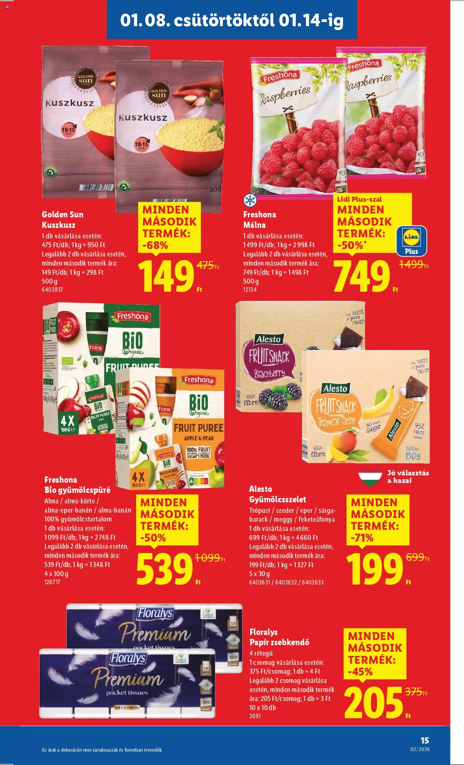 Lidl akciós ujság - amely érvényes a következő dátumtól: 08.01.2026 | Oldal: 15