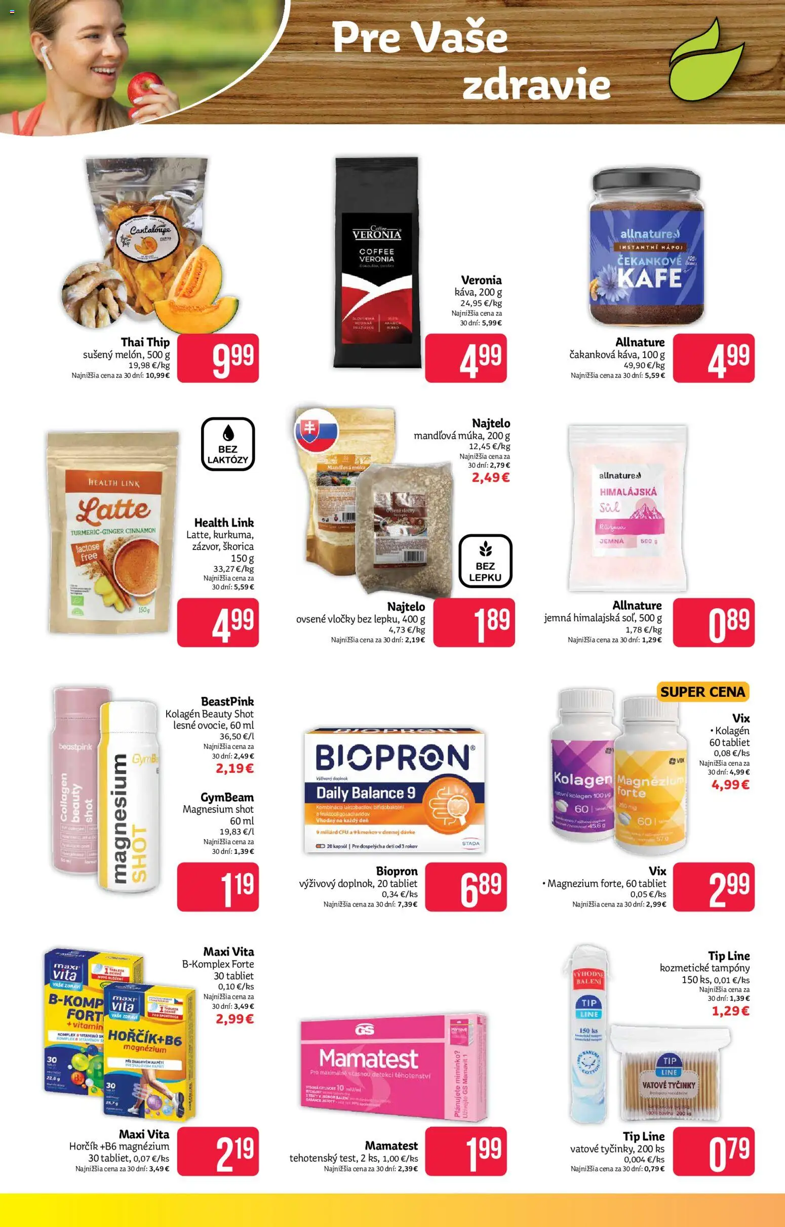 Nové Teta drogerie akcie – leták je platný od 16.03.2026 | Strana: 12 | Produkty: Kolagén, Vločky, Melón