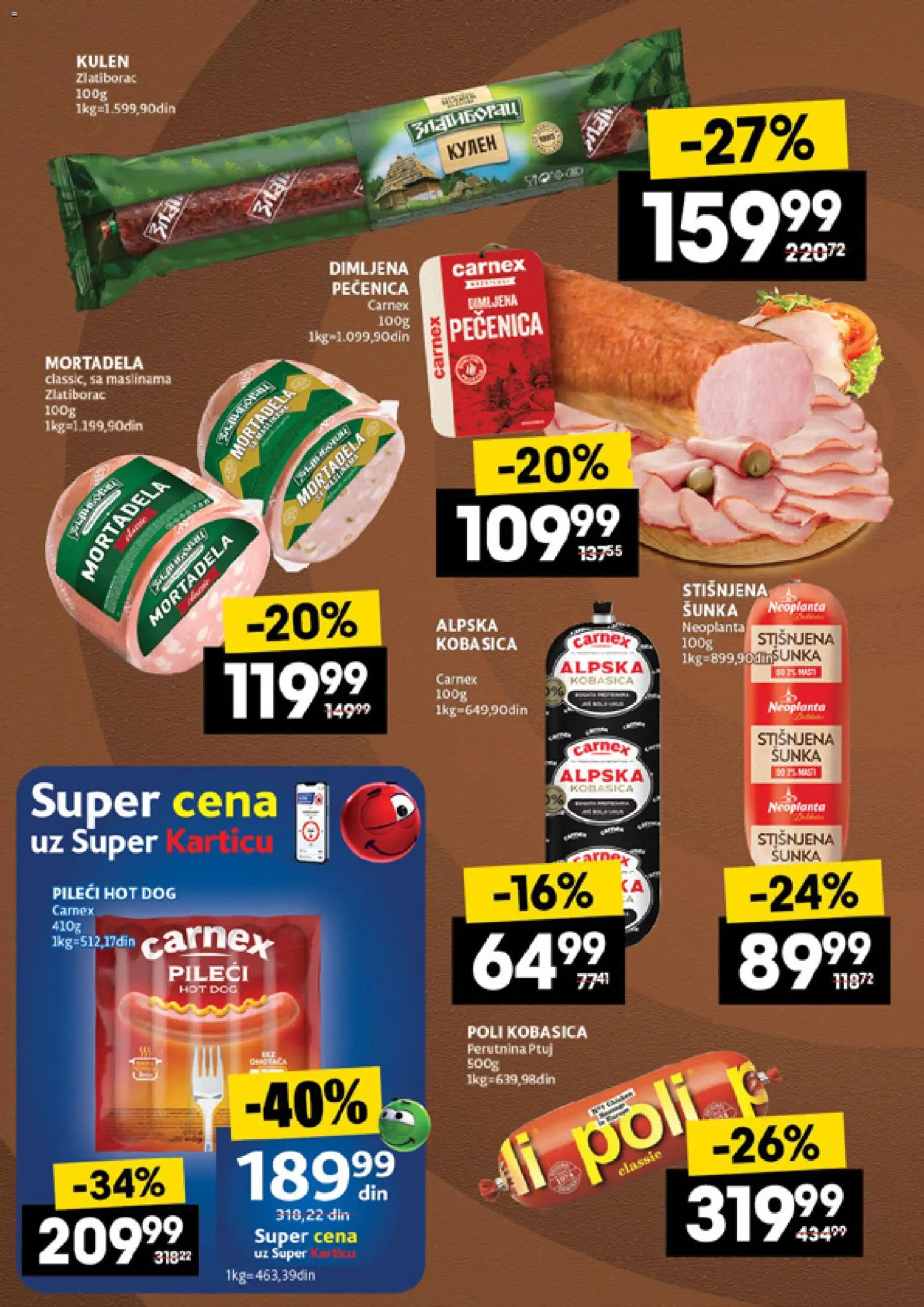 Roda katalog - važi od 29.01.2026 | Strana: 6 | Proizvode: Kulen, Mortadela, Šunka, Kobasica