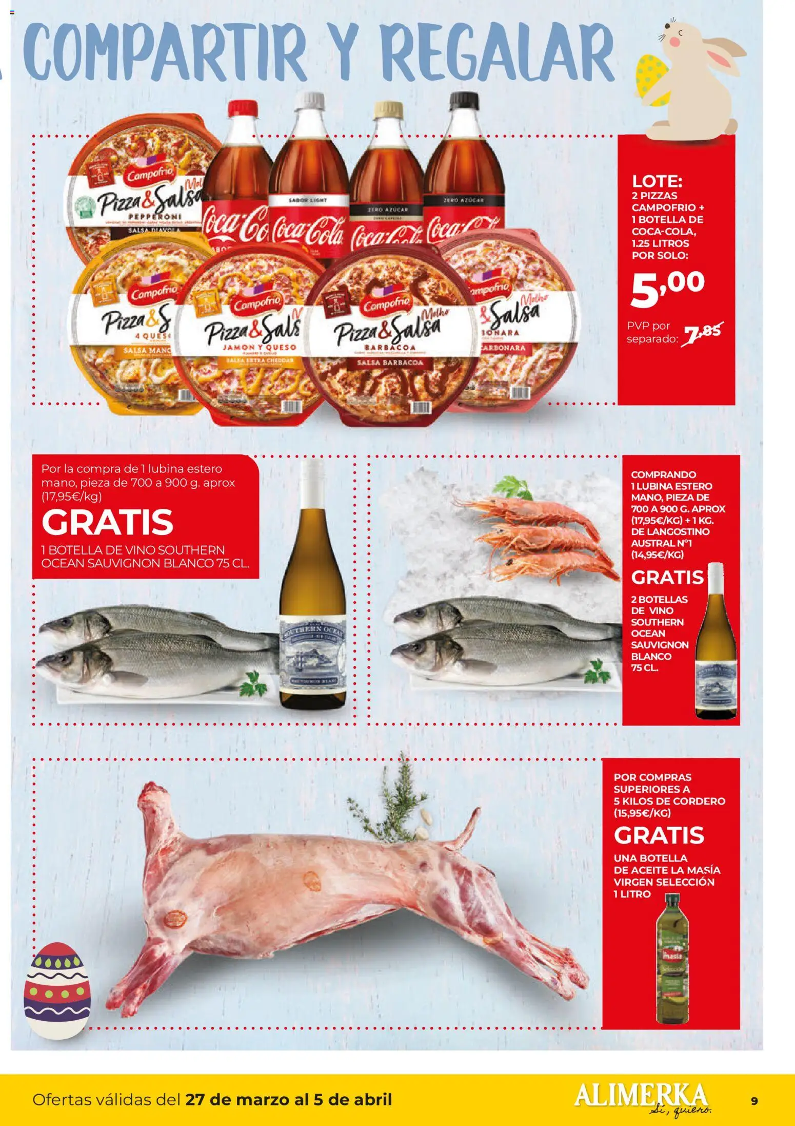 Alimerka Semana Santa  │ válido desde el 27.03.2026 | Página: 9 | Productos: Queso, Vino, Φίλτρο καφέ, Langostino