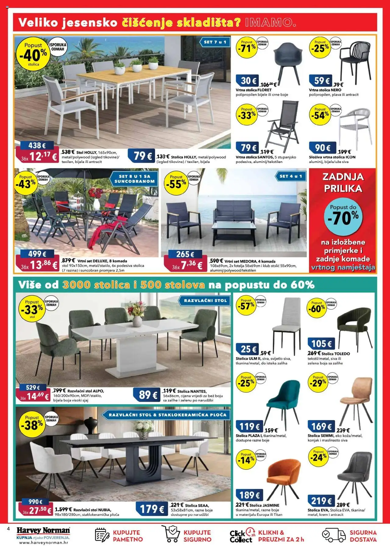 Harvey Norman katalog | vrijedi od 18.09.2025 | Stranica: 4 | Proizvodi: Konjak, Fotelja, Stolica, Suncobran