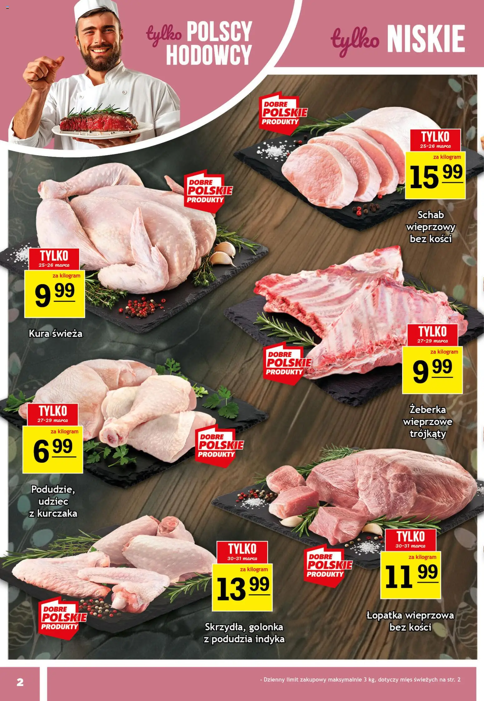 Gram Market gazetka od 25.03.2026 | Strona: 2 | Produkty: Schab, Schab wieprzowy, Schab wieprzowy bez kości, Łopatka wieprzowa