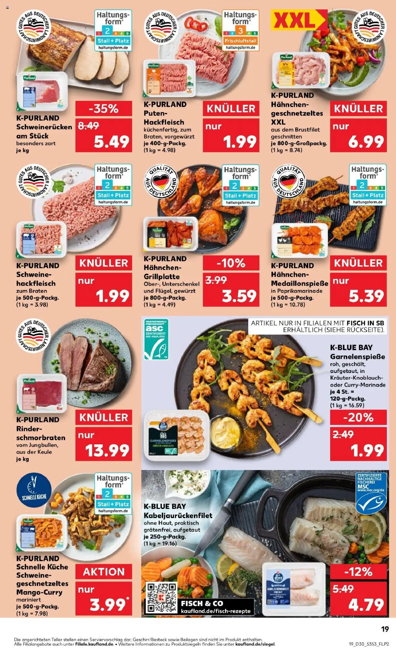 Kaufland prospekt Salzgitter	 - gültig ab dem 27.07.2025 | Seite: 34 | Produkte: Grill, Fisch, Schweinerucken, Hackfleisch