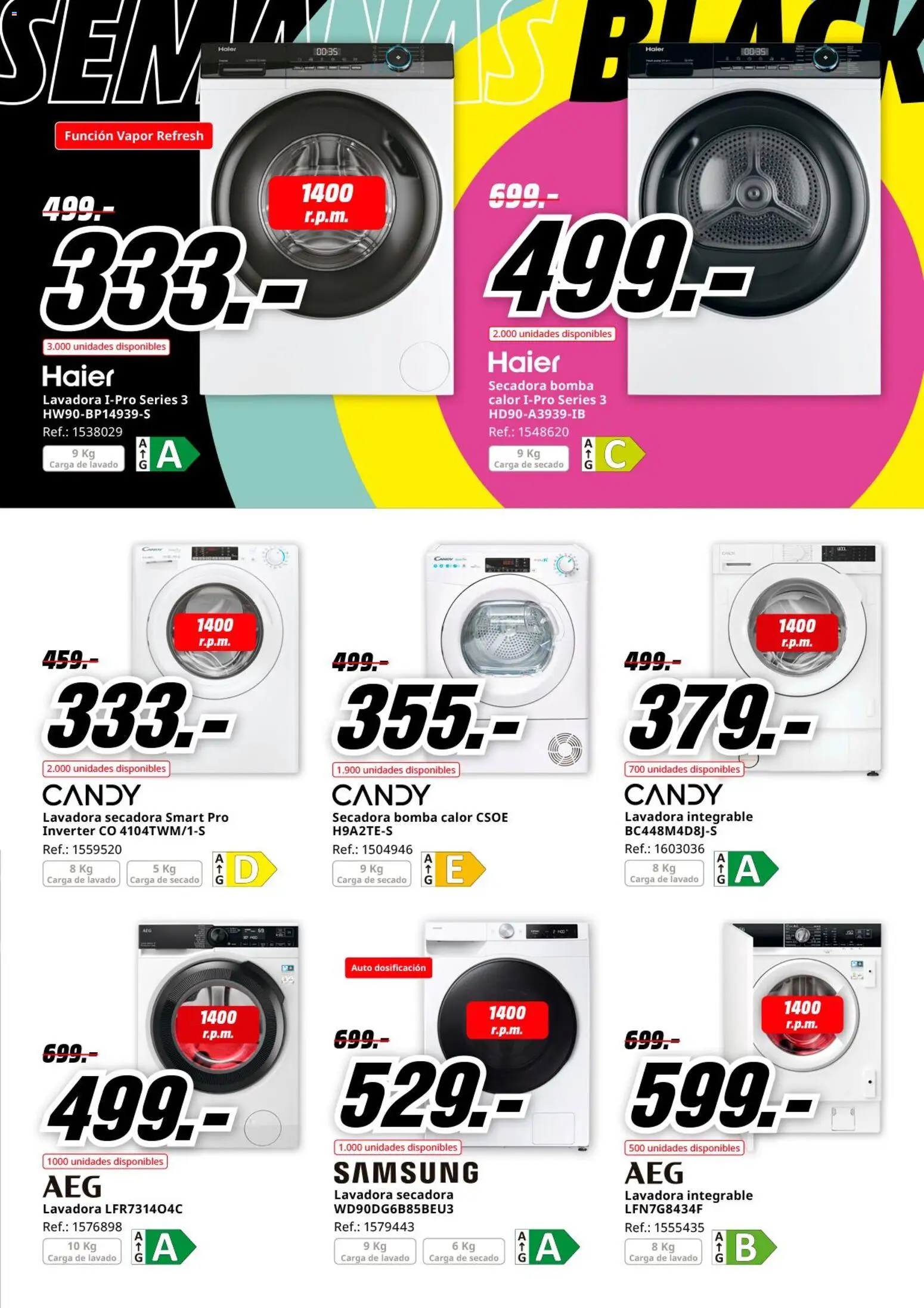 Media Markt Black Friday │ válido desde el 03.11.2025 | Página: 40 | Productos: Lavadora, Secadora