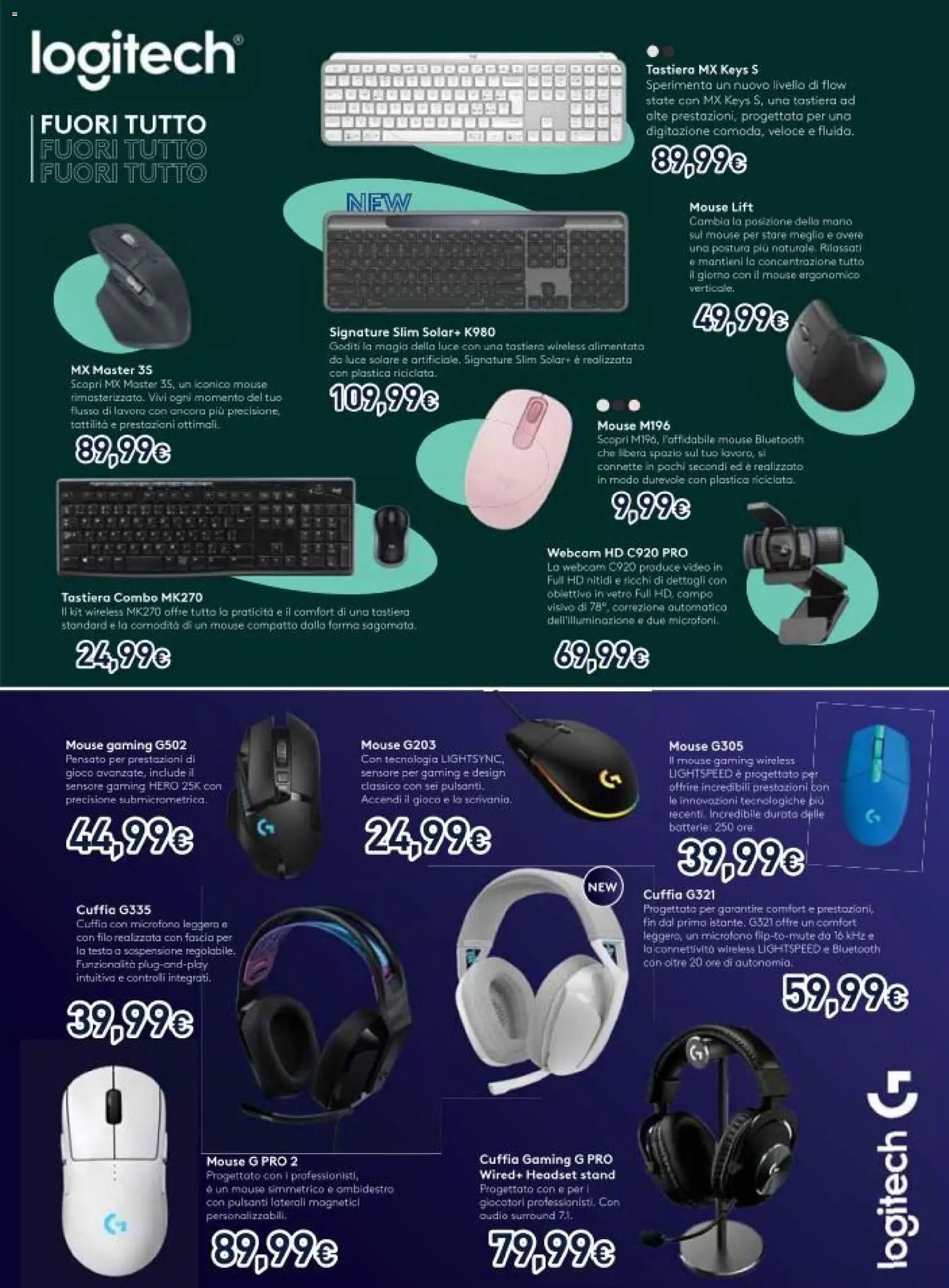 Volantino Unieuro del 16.01.2026 | Pagina: 35 | Prodotti: Webcam, Video, Microfono, Batterie
