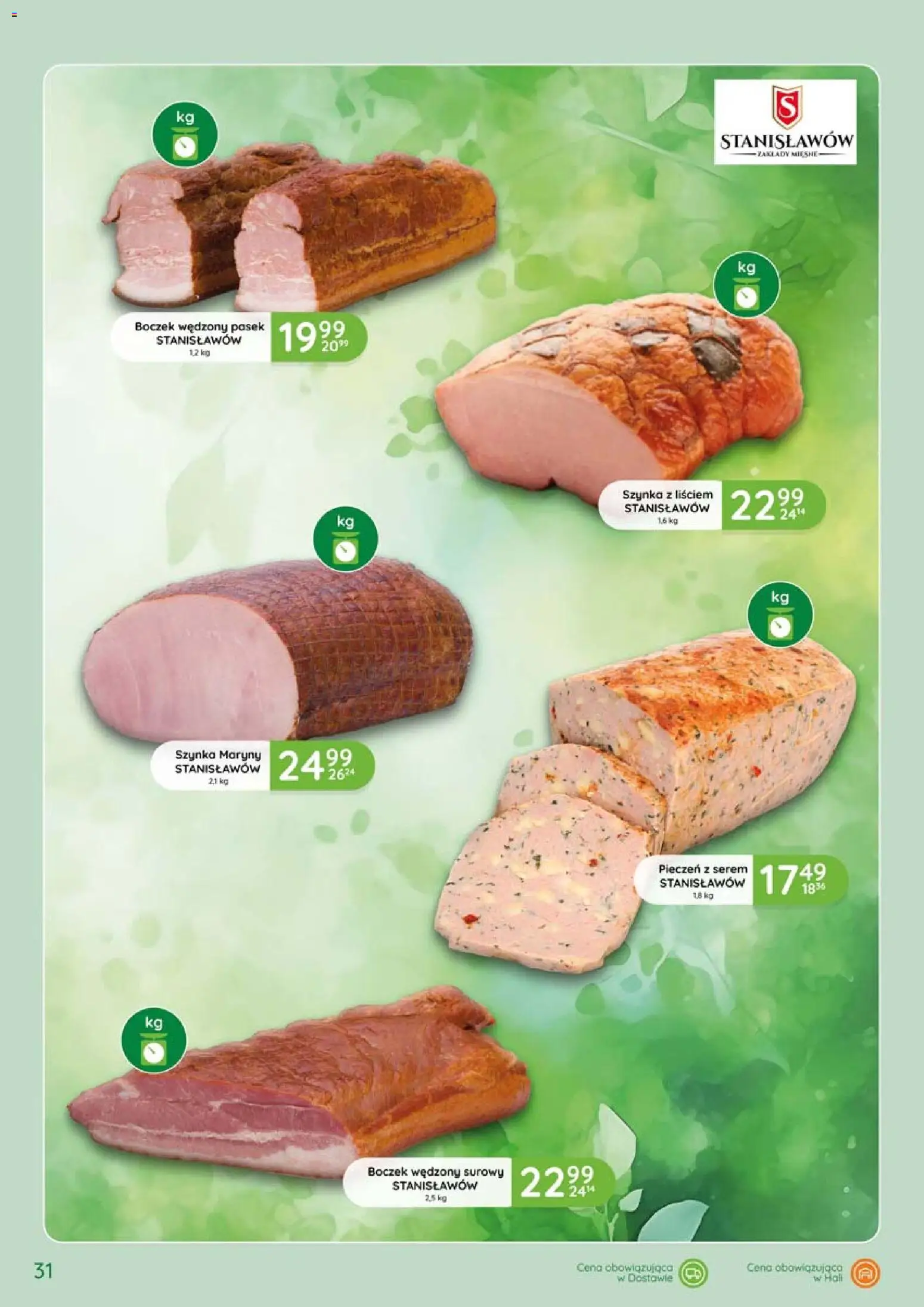 Eurocash gazetka - Katalog Wędlin od 02.04.2026 | Strona: 31 | Produkty: Pasek, Szynka, Boczek wędzony, Boczek