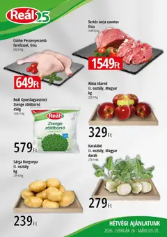 Reál Bevásárló hétvége - Kisalföld - amely érvényes a következő dátumtól: 26.02.2026