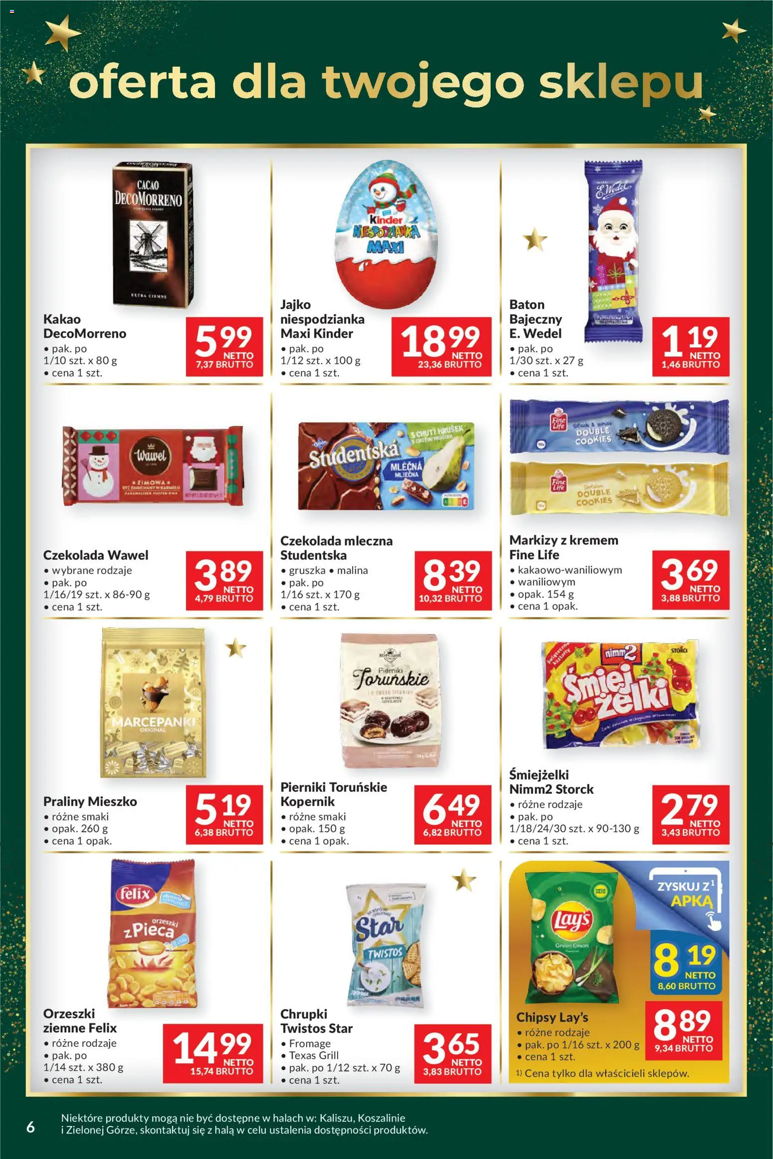 Makro Gazetka - Mega oferty dla Twojego Sklepu od 25.11.2025 | Strona: 6 | Produkty: Pierniki, Gruszka, Kakao, Praliny